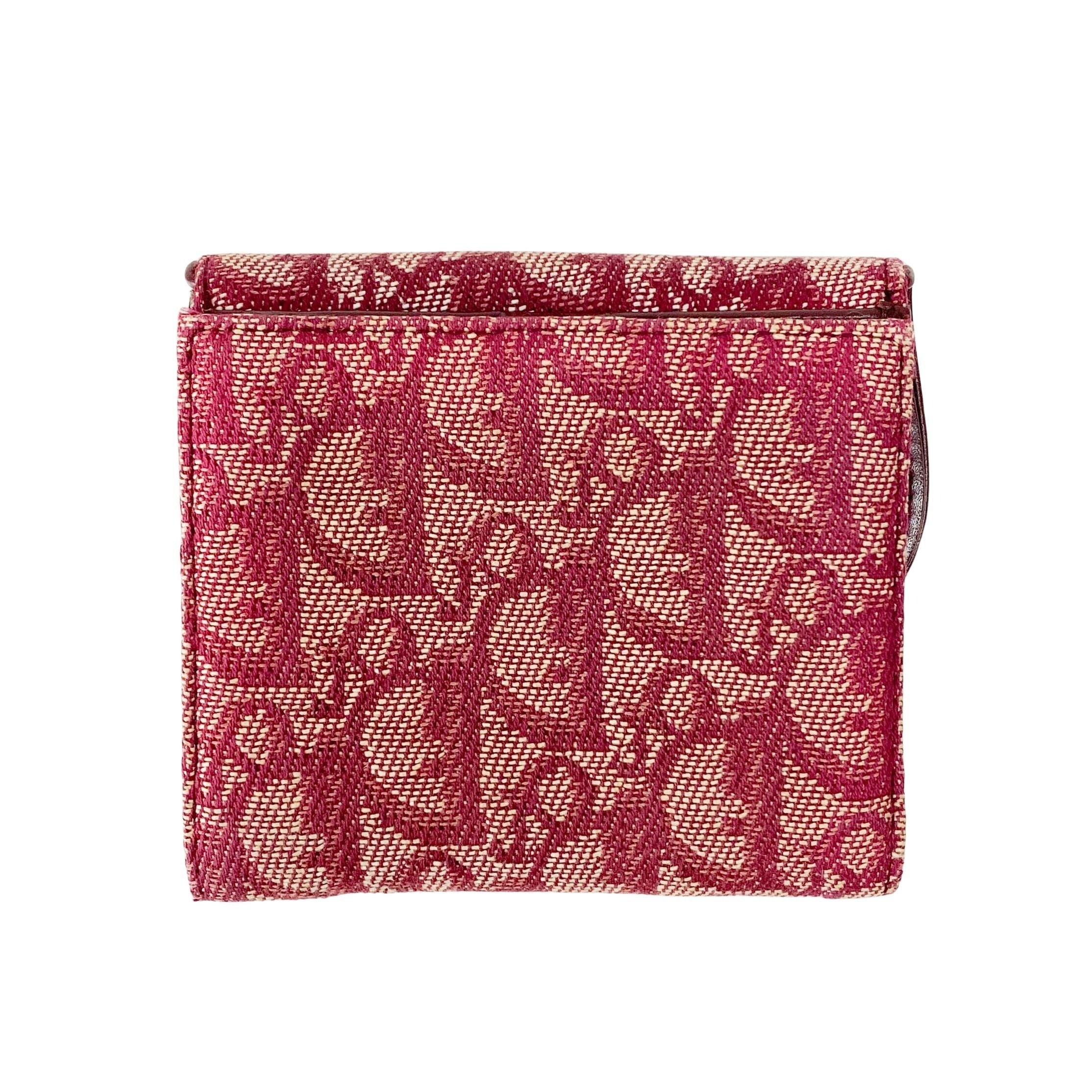 Saddle Mini Trotter Red Canvas Wallet