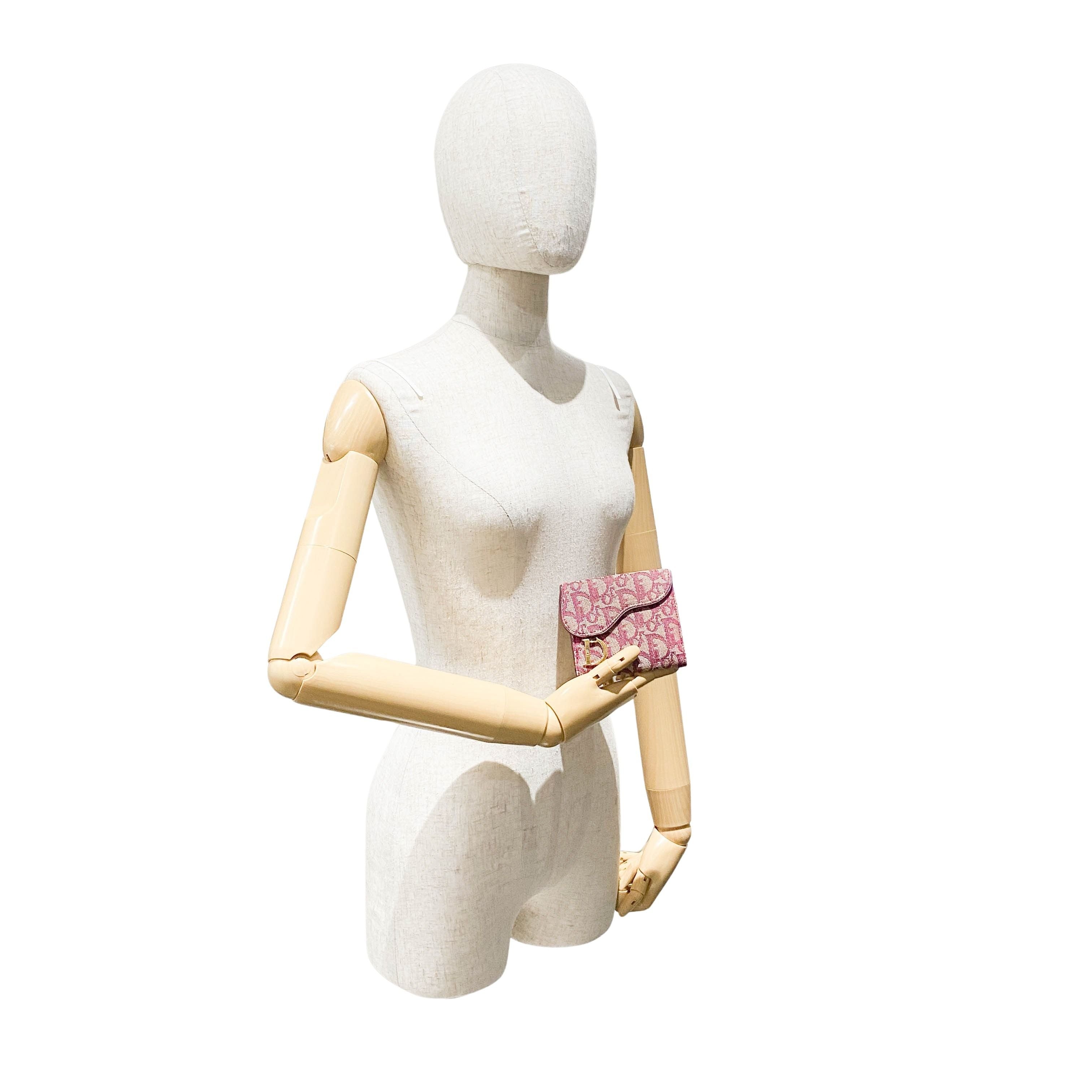 Saddle Mini Trotter Red Canvas Wallet