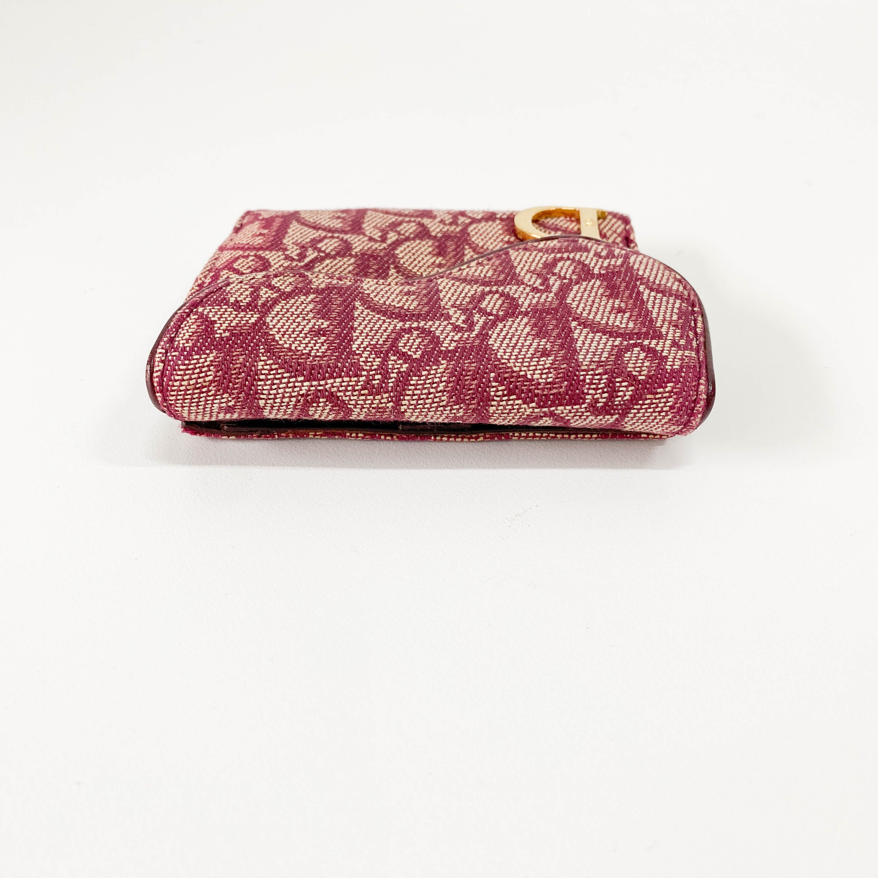 Saddle Mini Trotter Red Canvas Wallet