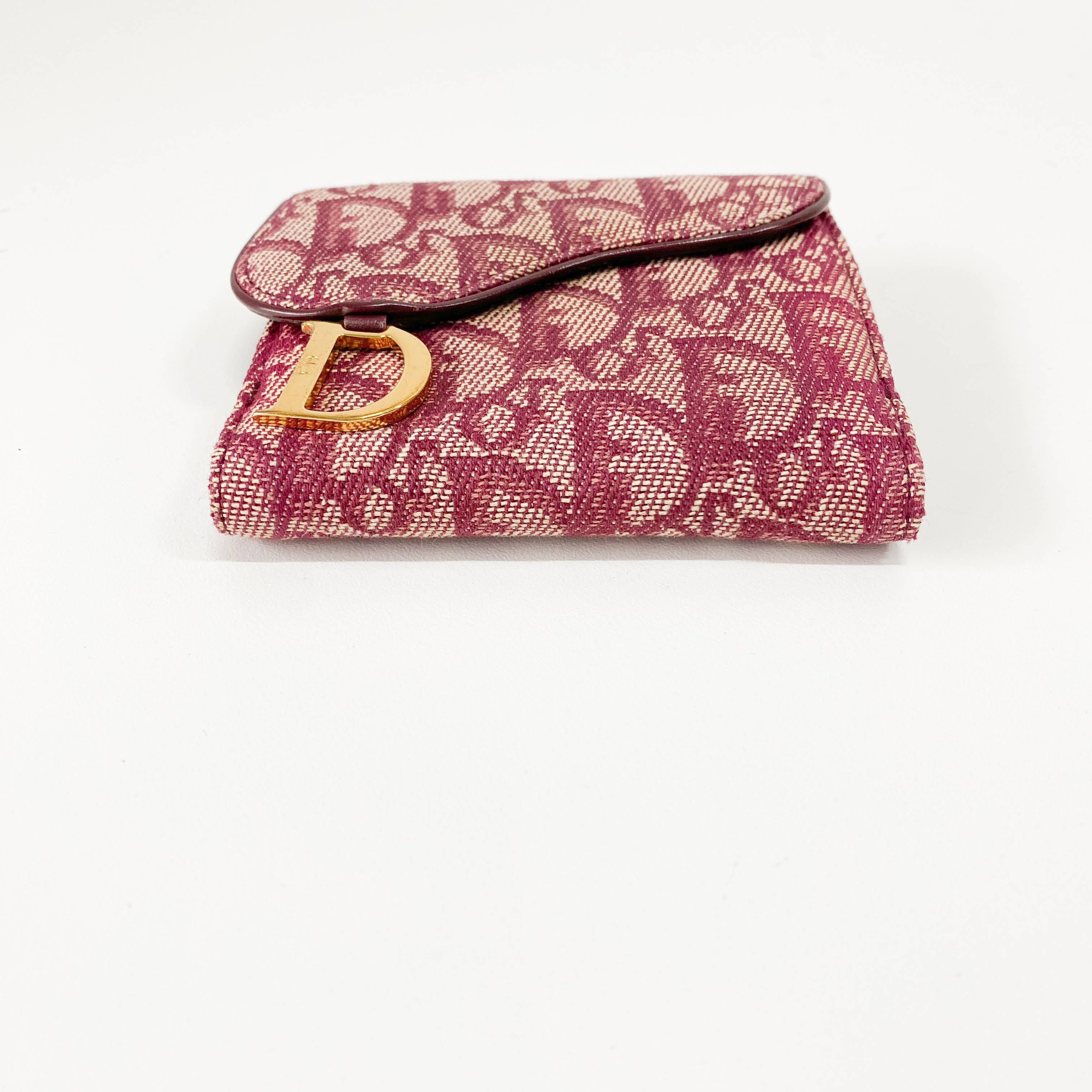 Saddle Mini Trotter Red Canvas Wallet