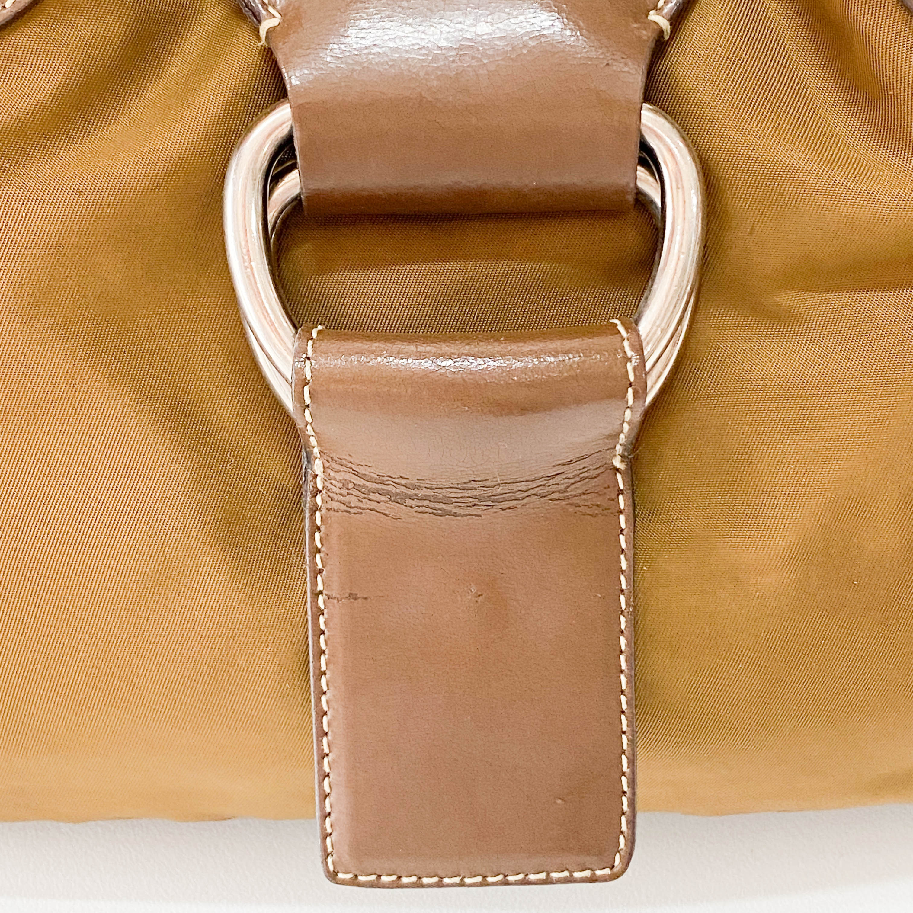 Brown Nylon Shoulder Bag