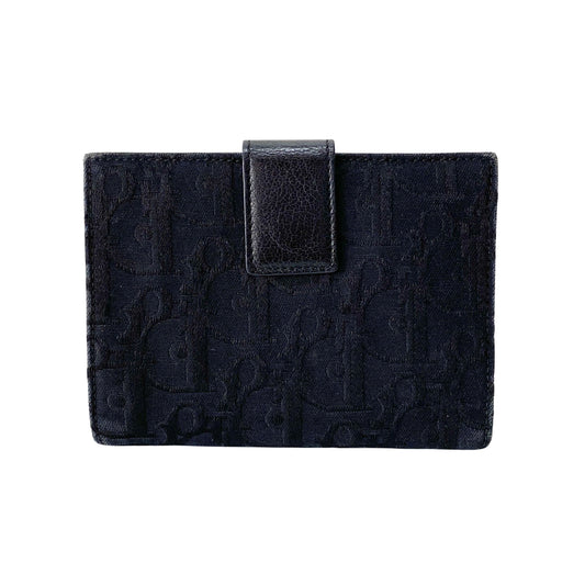 Saddle Black Canvas & Leather Wallet