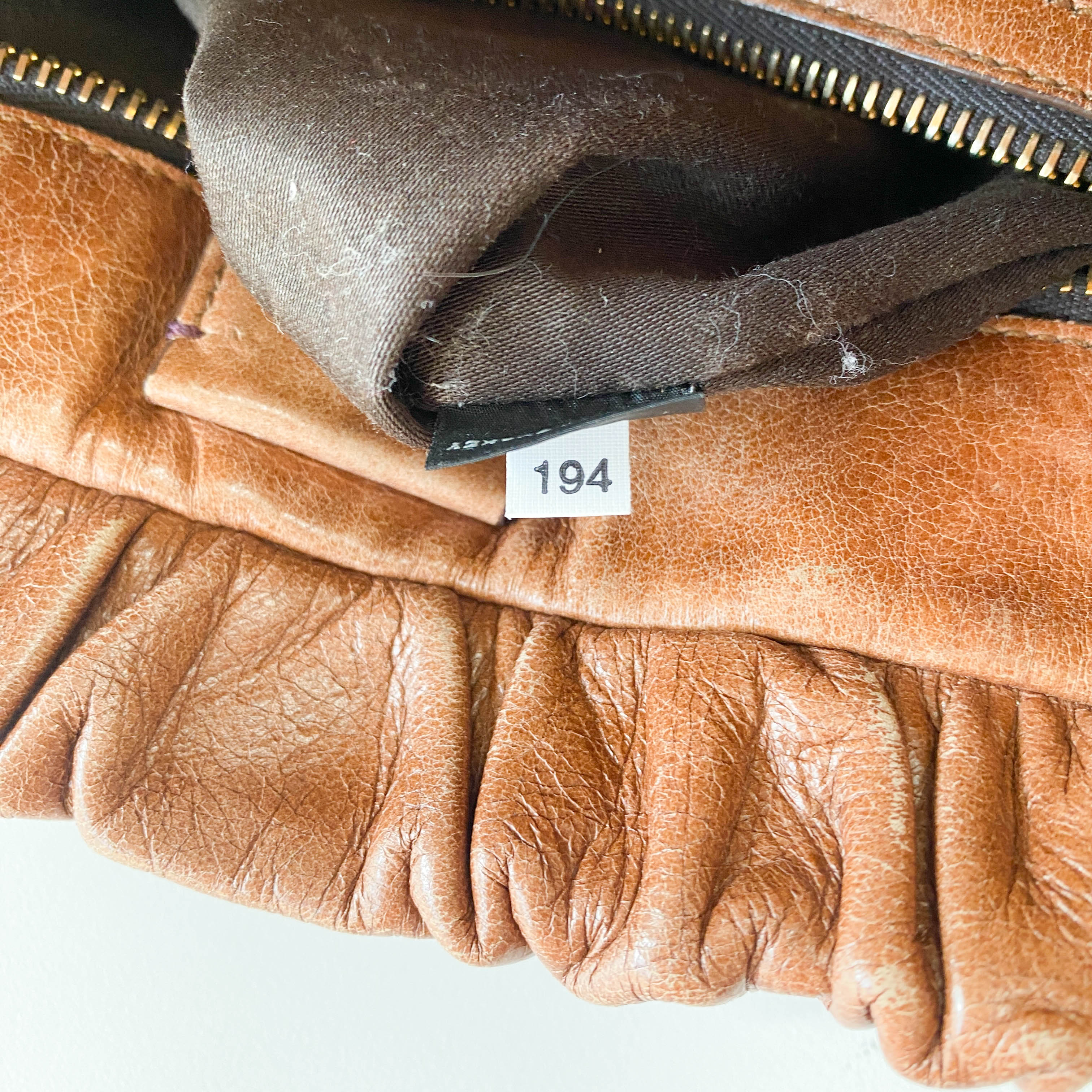 Vitello Brown Leather Top Handle Bag