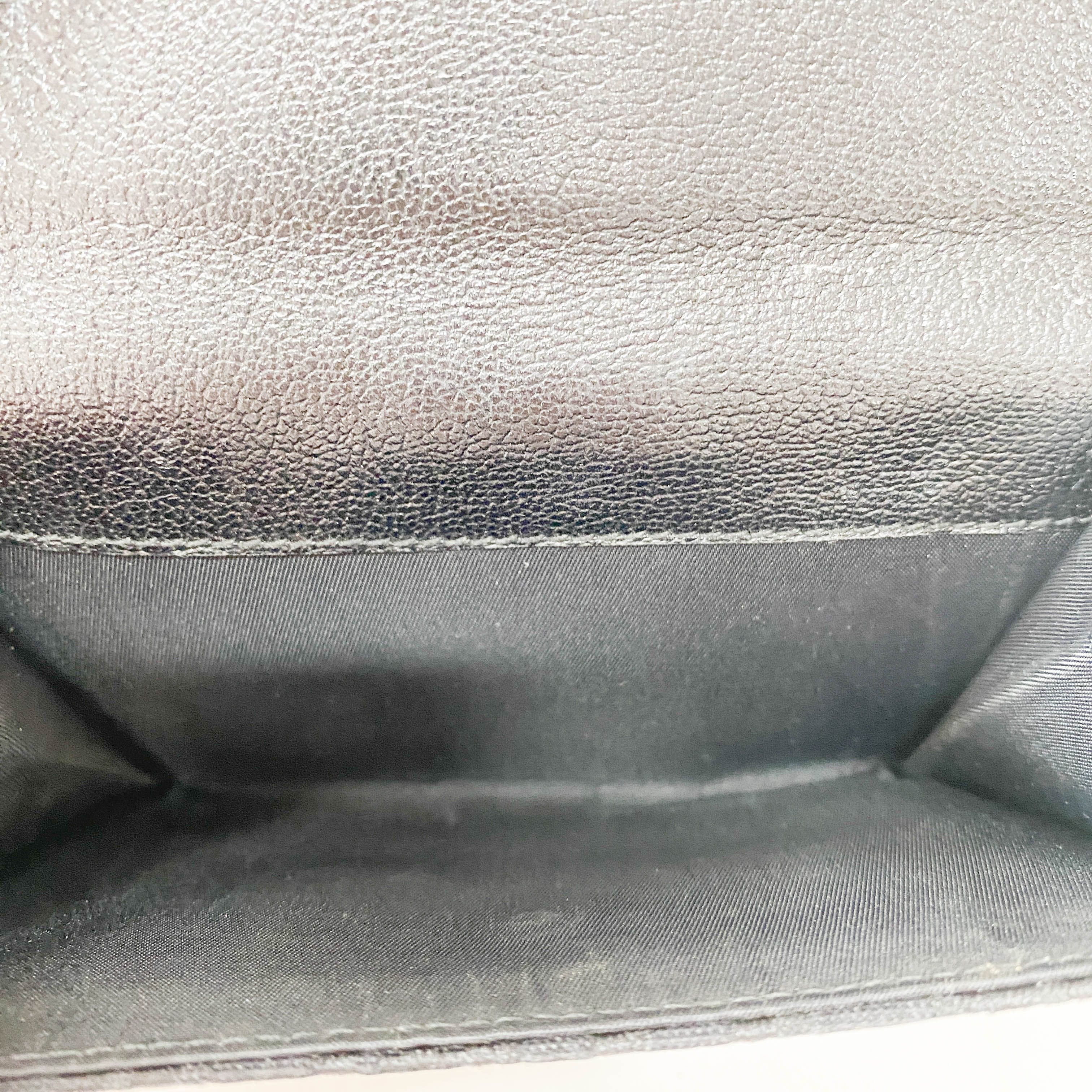 Saddle Black Canvas & Leather Wallet