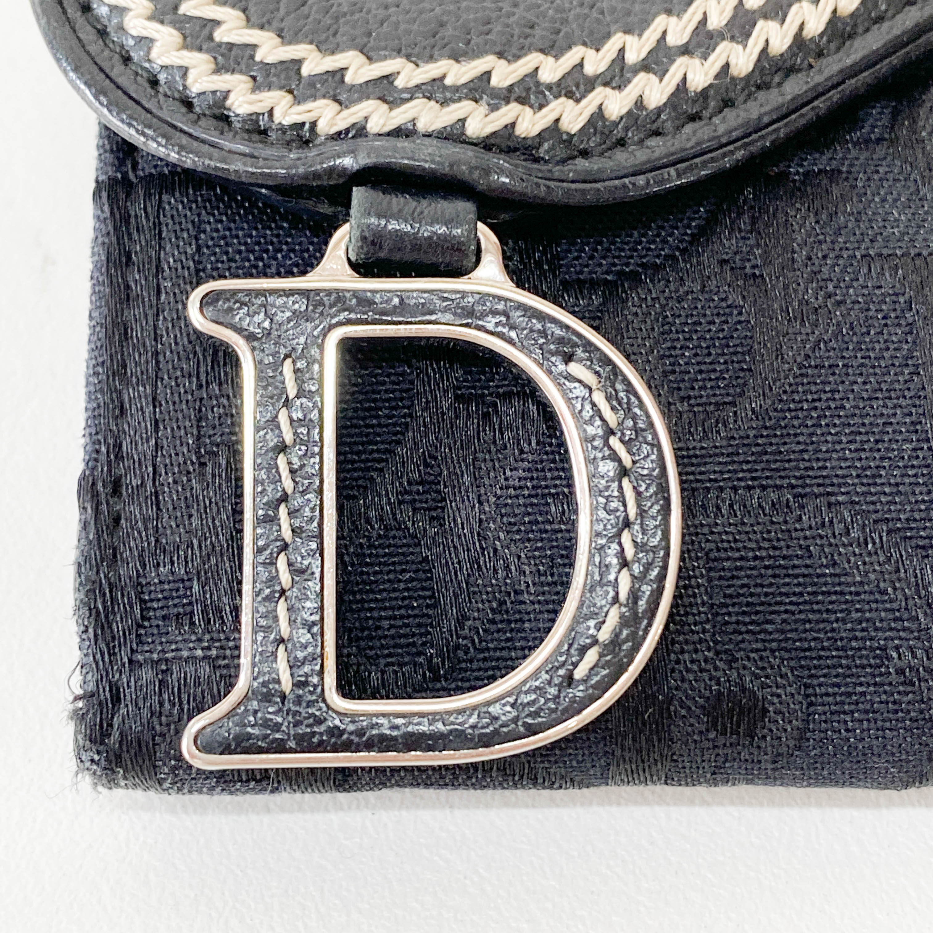 Saddle Black Canvas & Leather Wallet