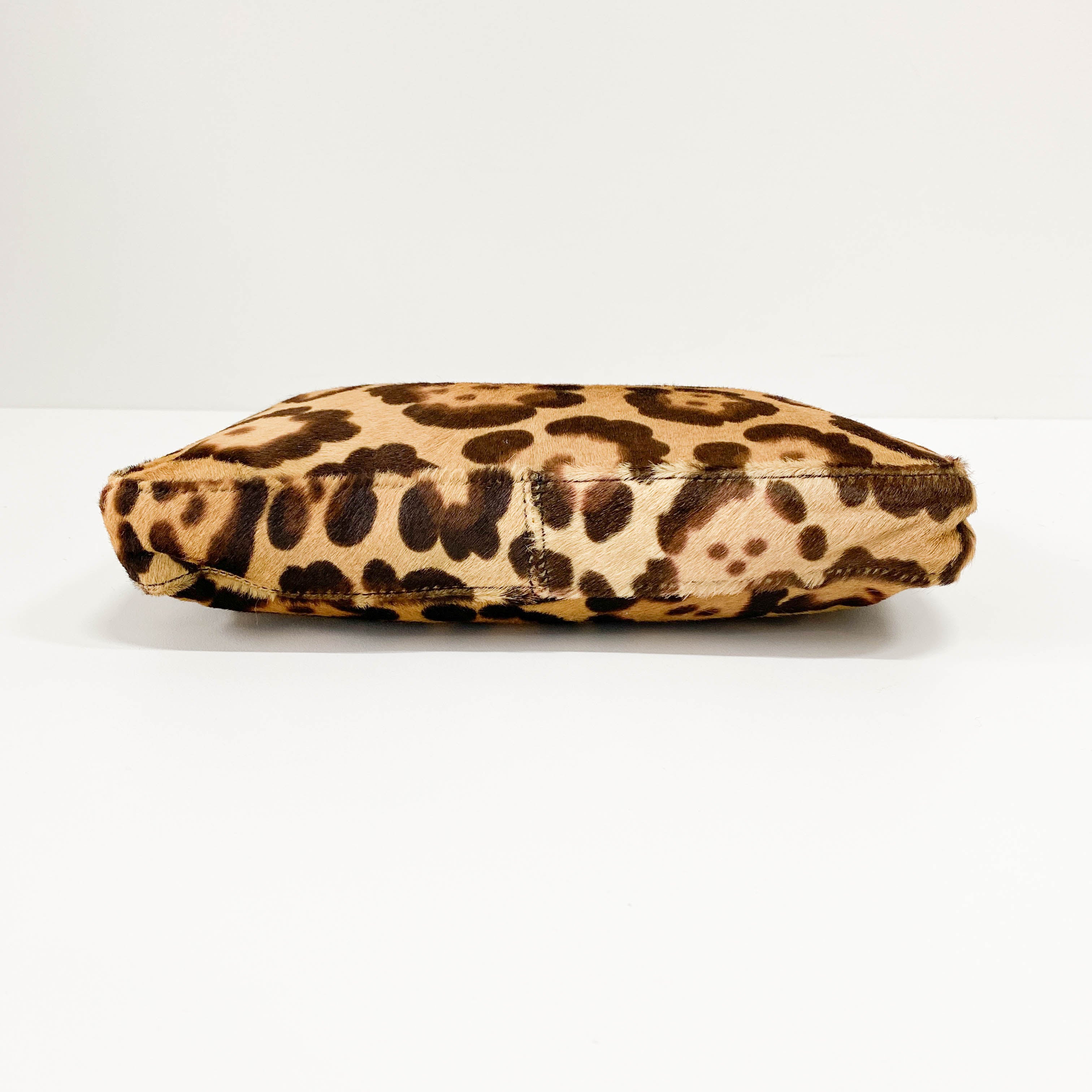 Leopard Print Pony Hair Shoulder Bag