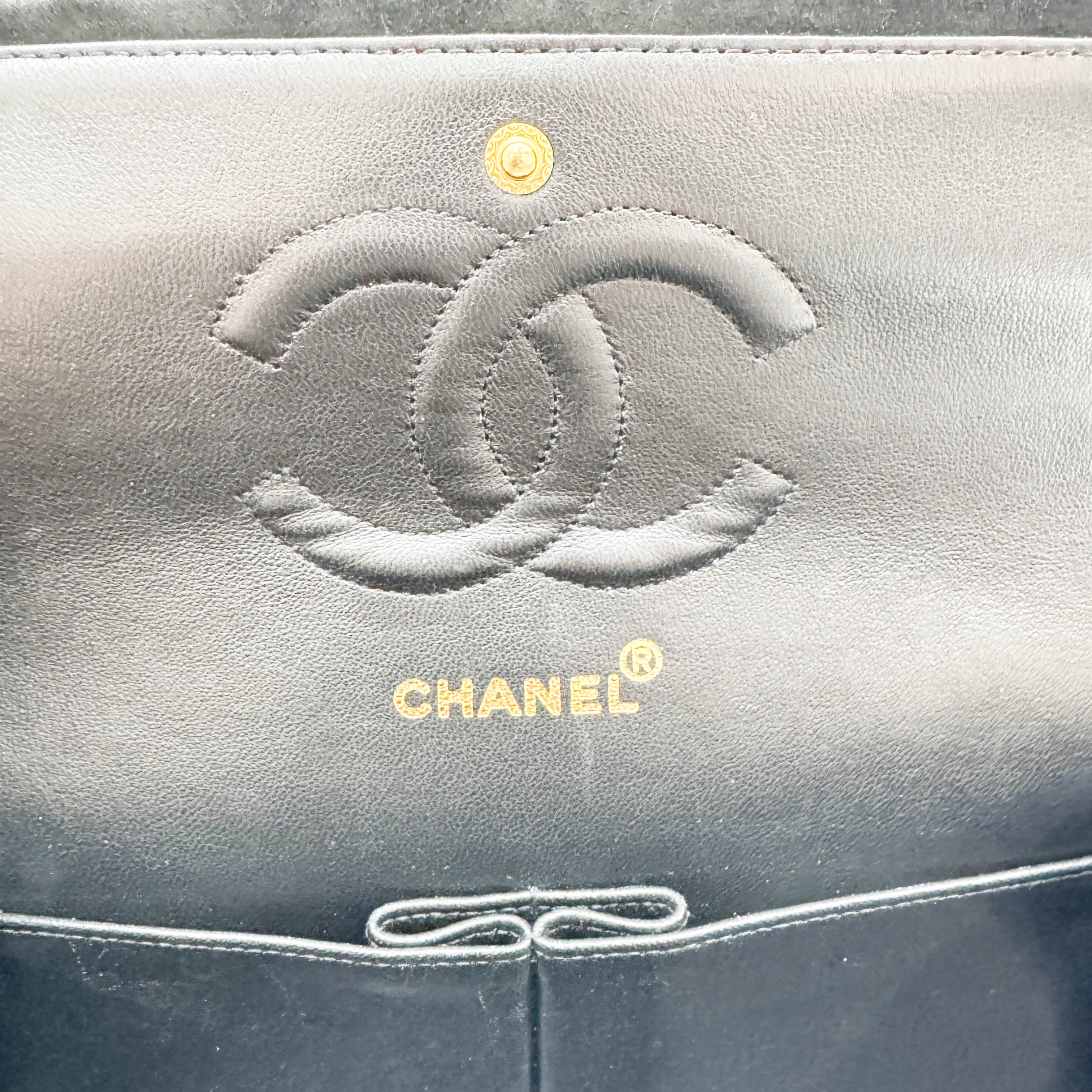 Classic Double Flap Chevron Black Suede Shoulder Bag