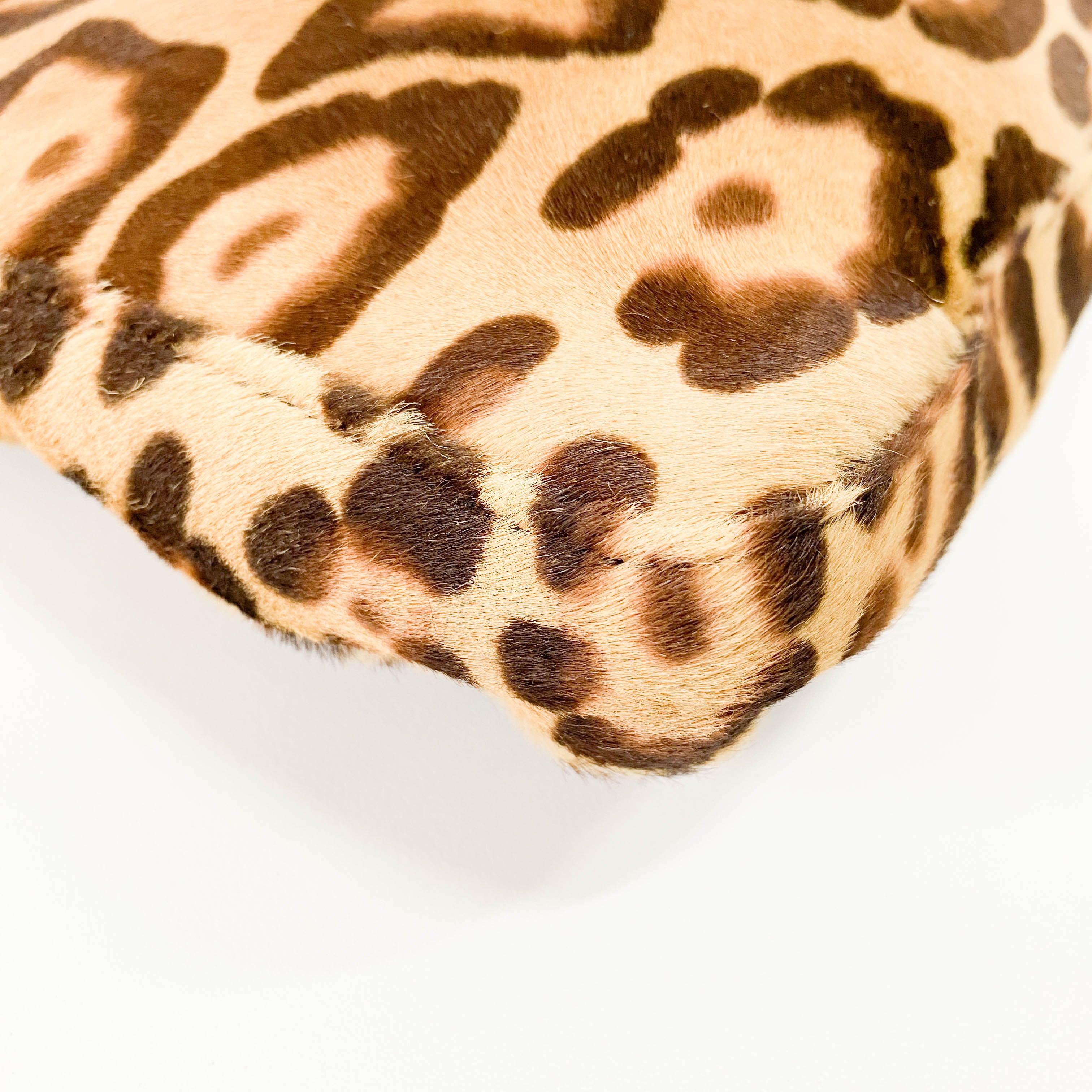 Leopard Print Pony Hair Shoulder Bag