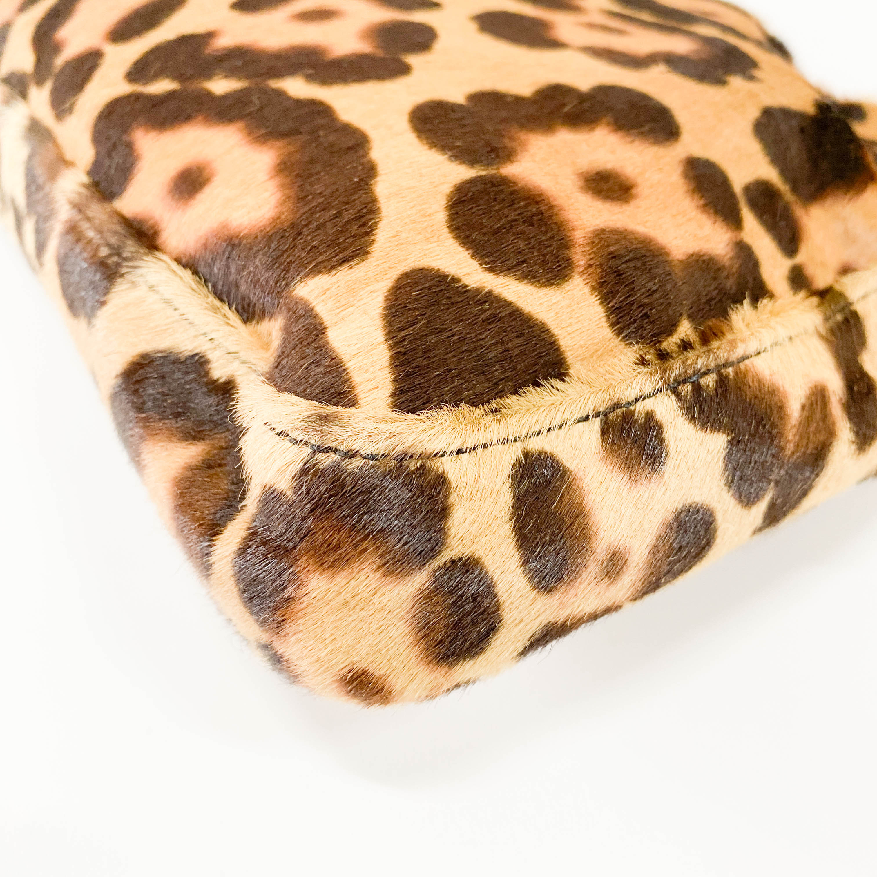 Leopard Print Pony Hair Shoulder Bag