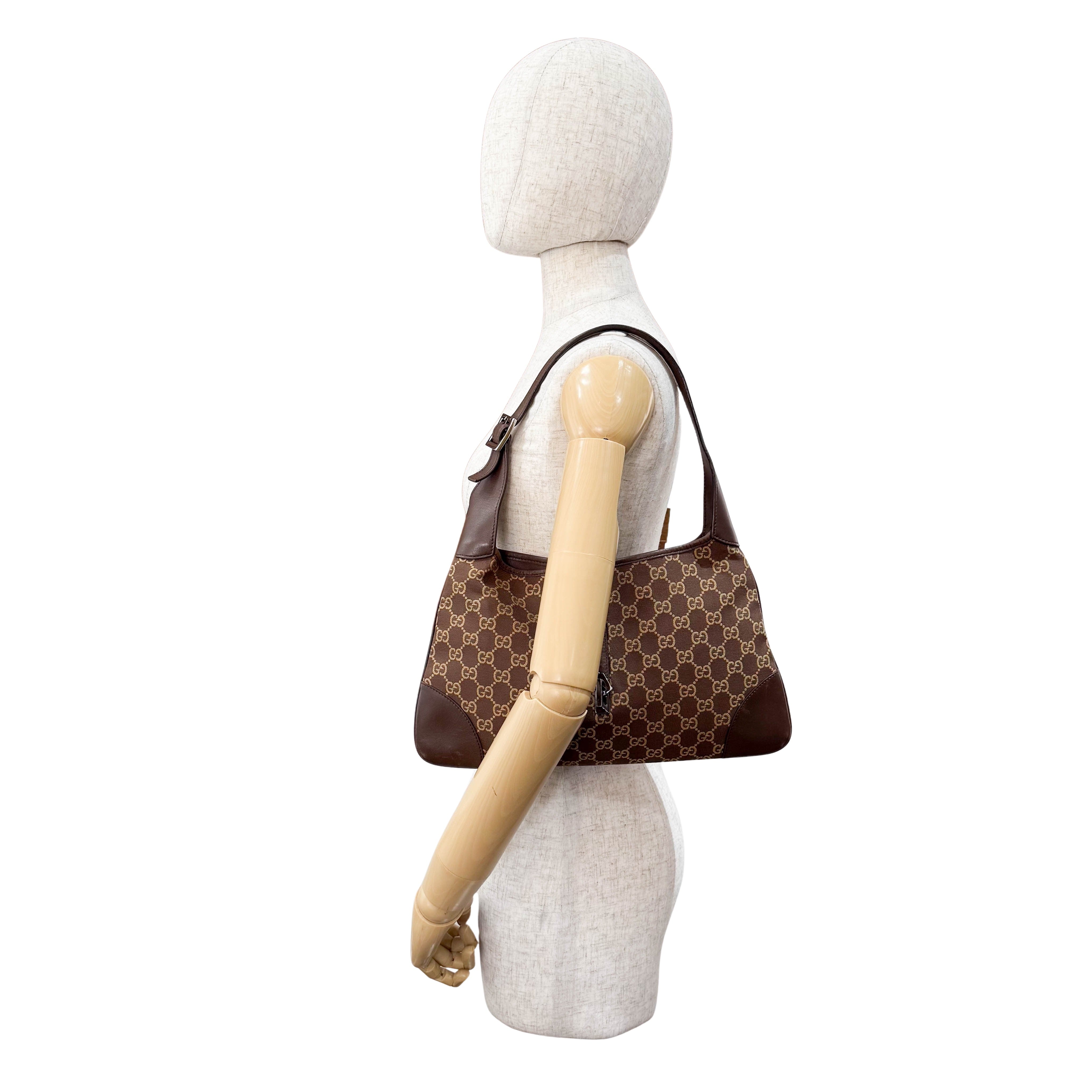 GG Canvas Brown Shoulder Bag