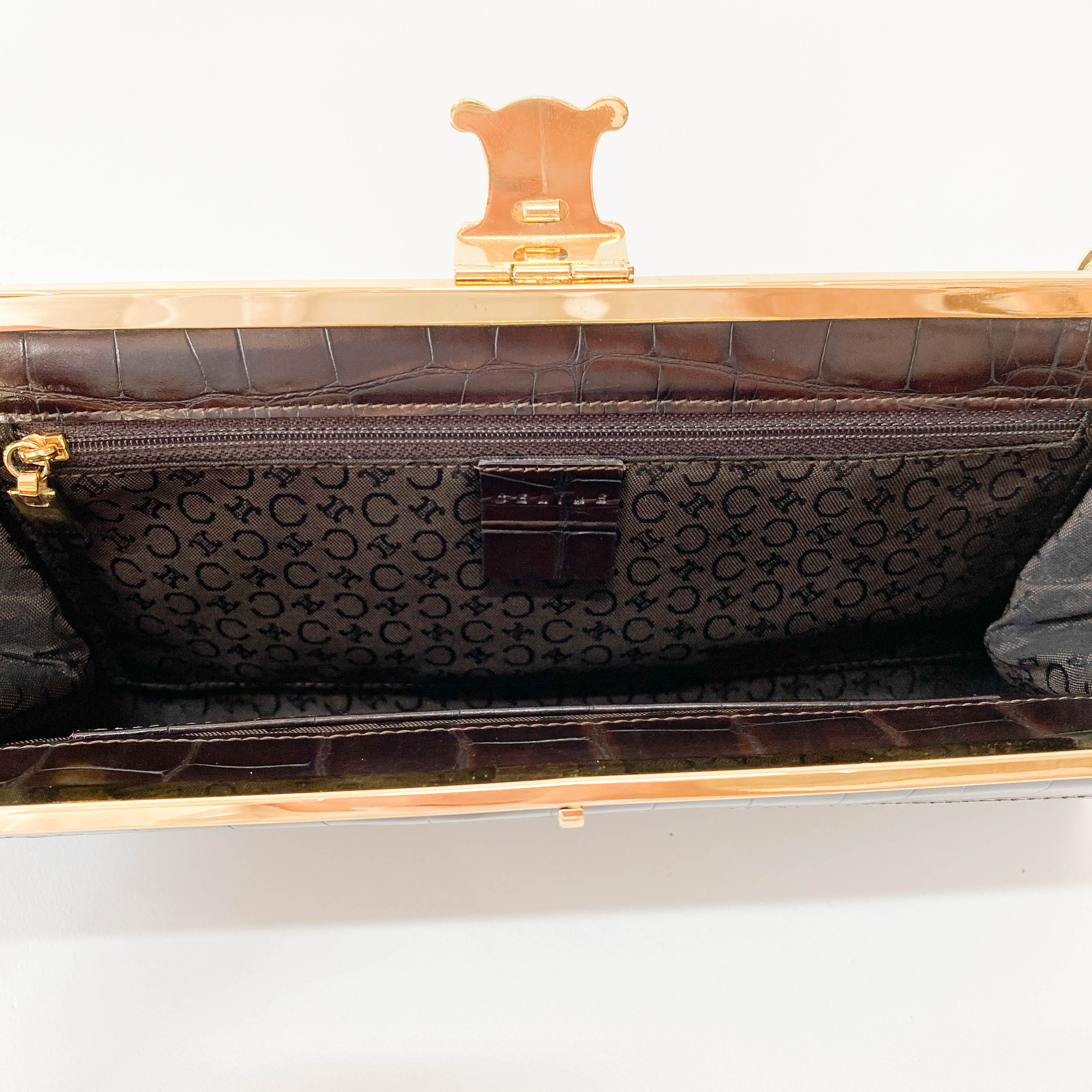 Blue Denim Clutch Shoulder Bag