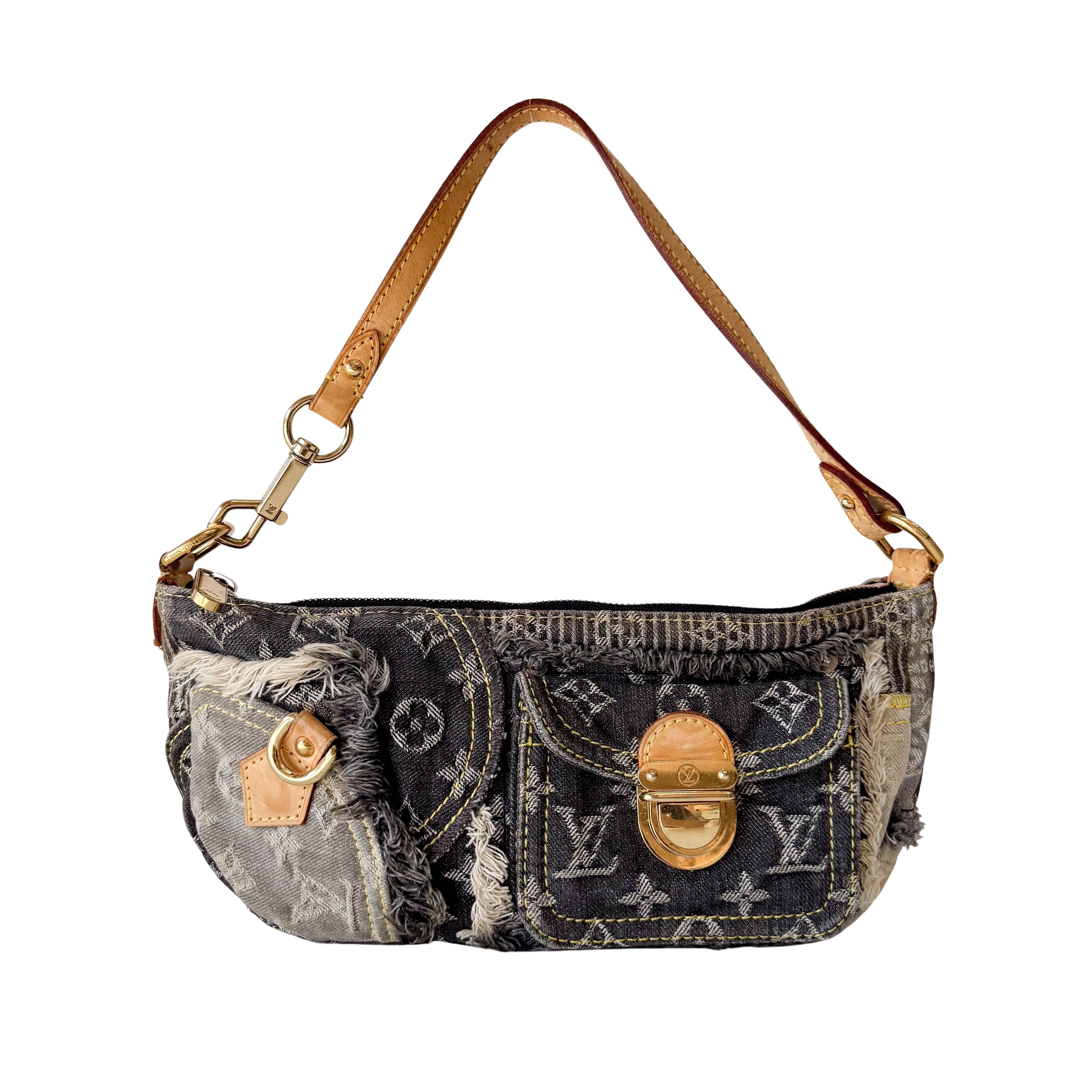 Monogram Denim Patchwork Pochette