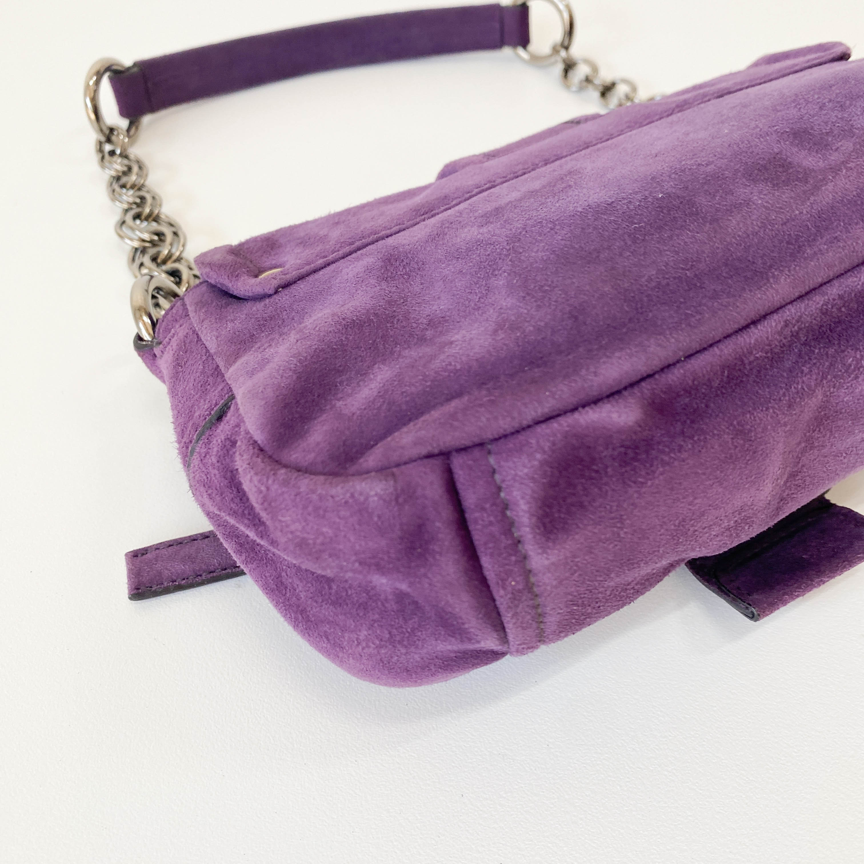 Archive Purple Suede Shoulder Bag