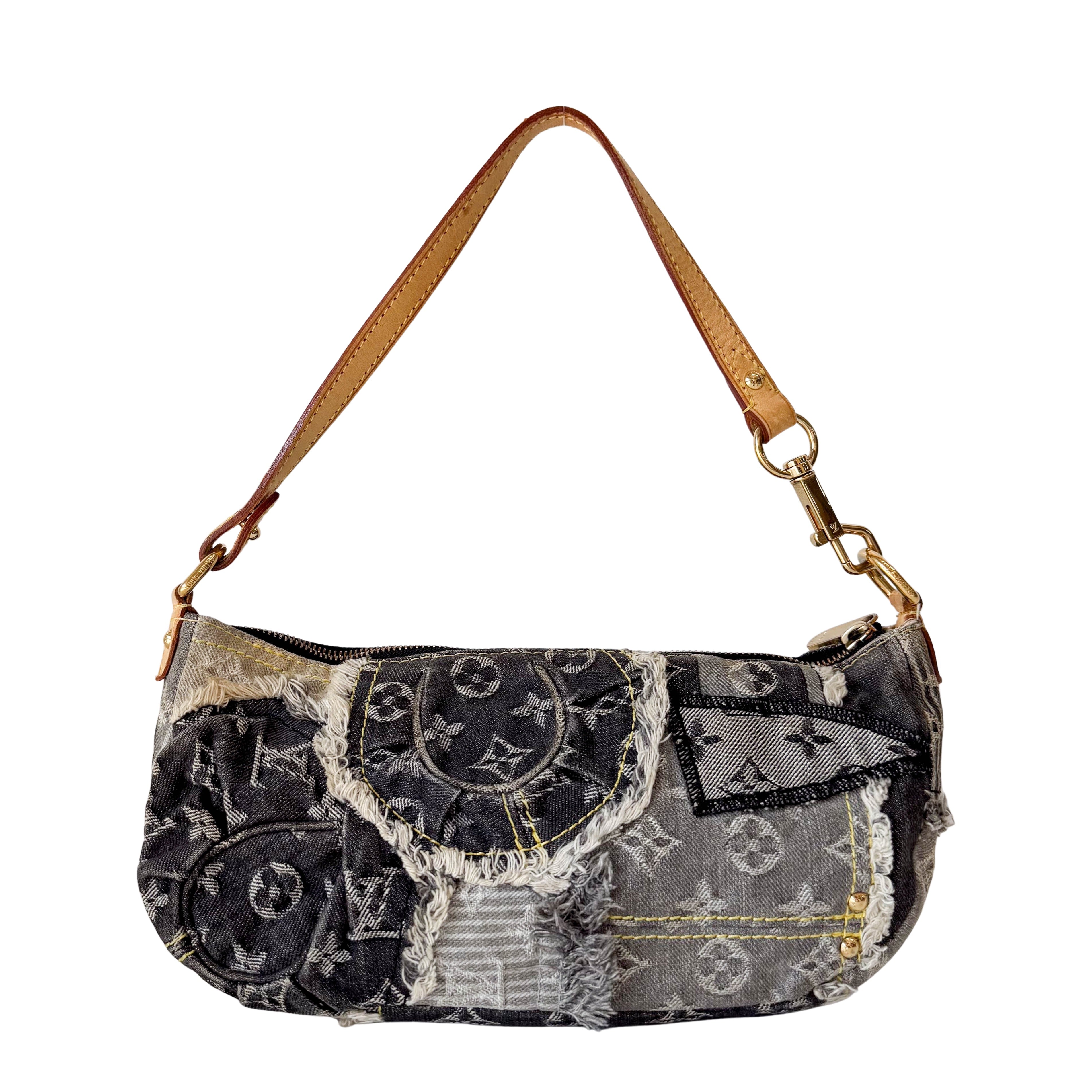 Monogram Denim Patchwork Pochette