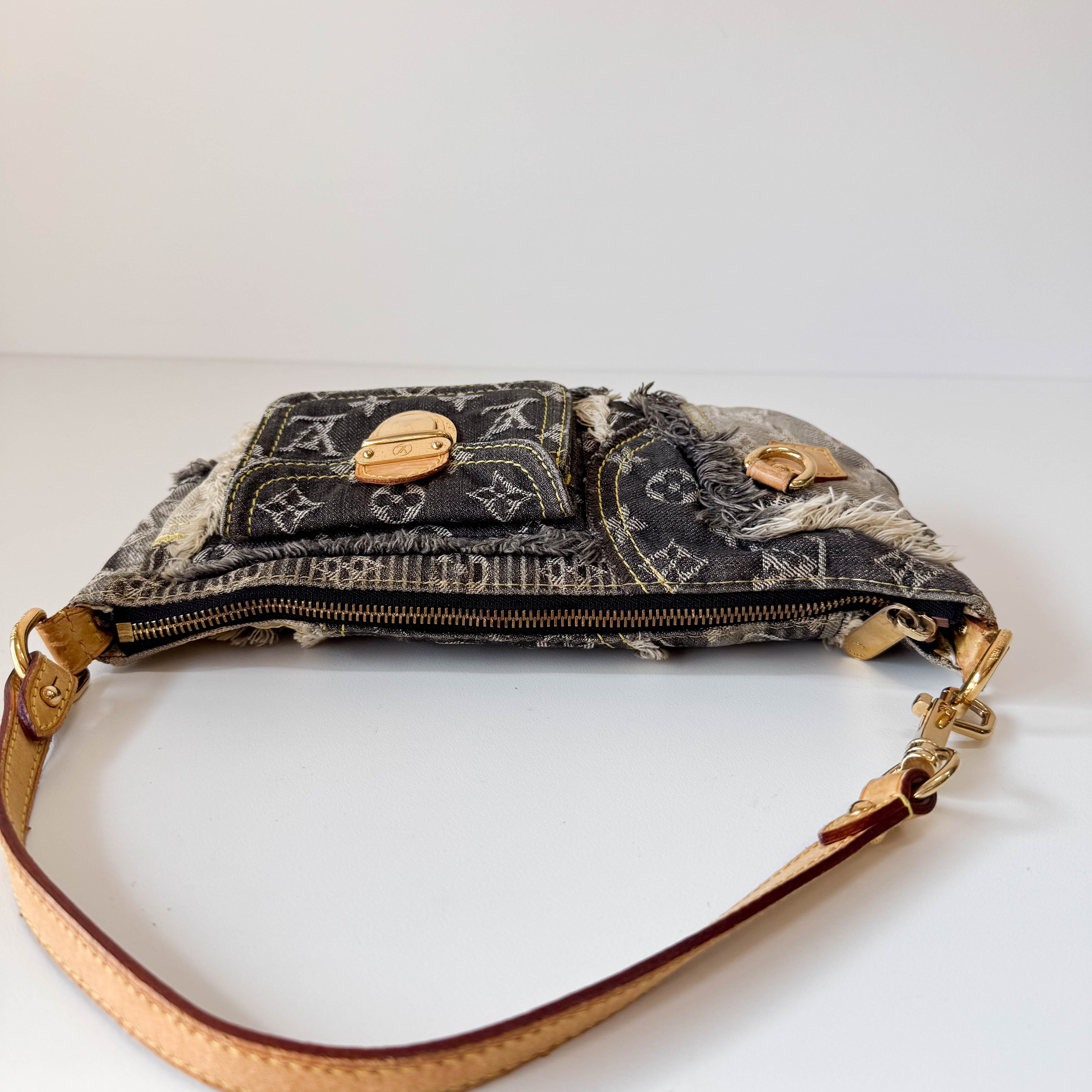 Monogram Denim Patchwork Pochette