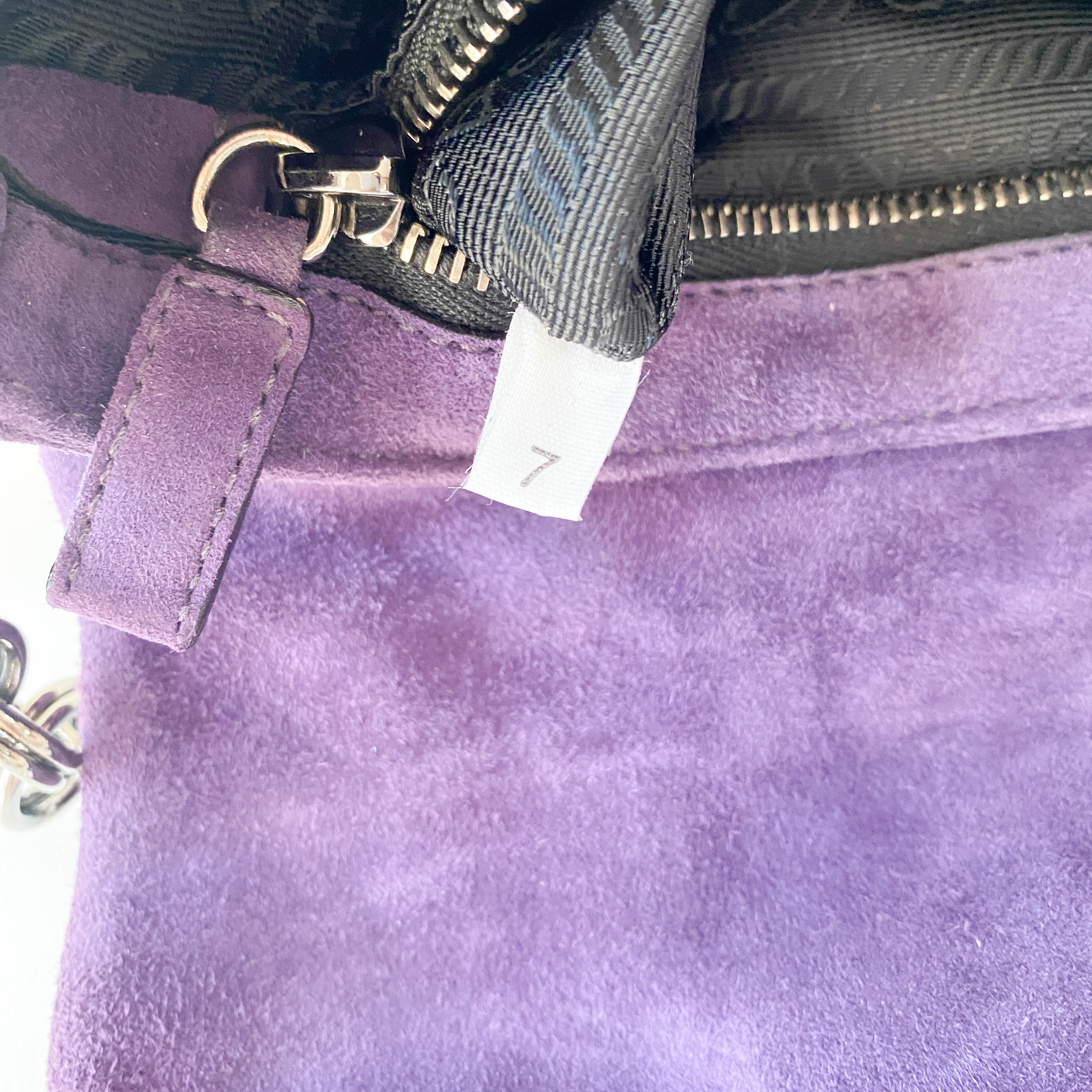 Archive Purple Suede Shoulder Bag