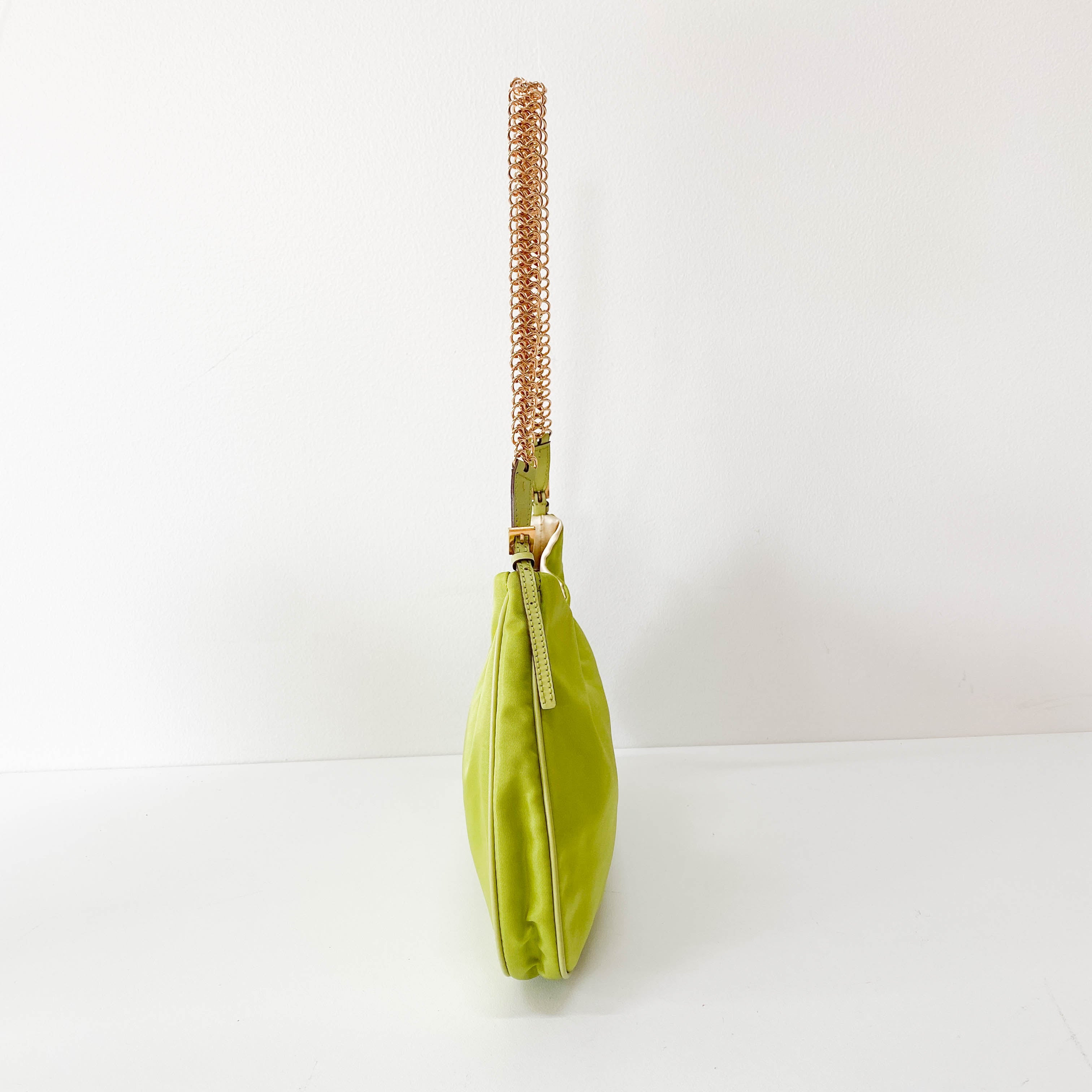 Small Green Nylon Shoulder Bag