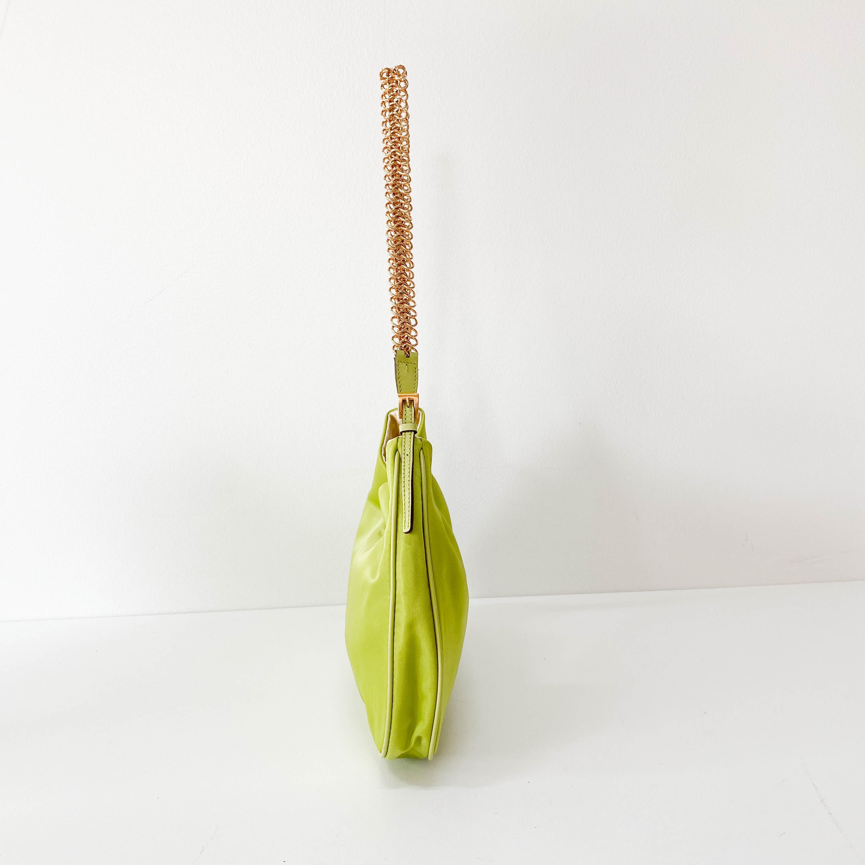 Small Green Nylon Shoulder Bag