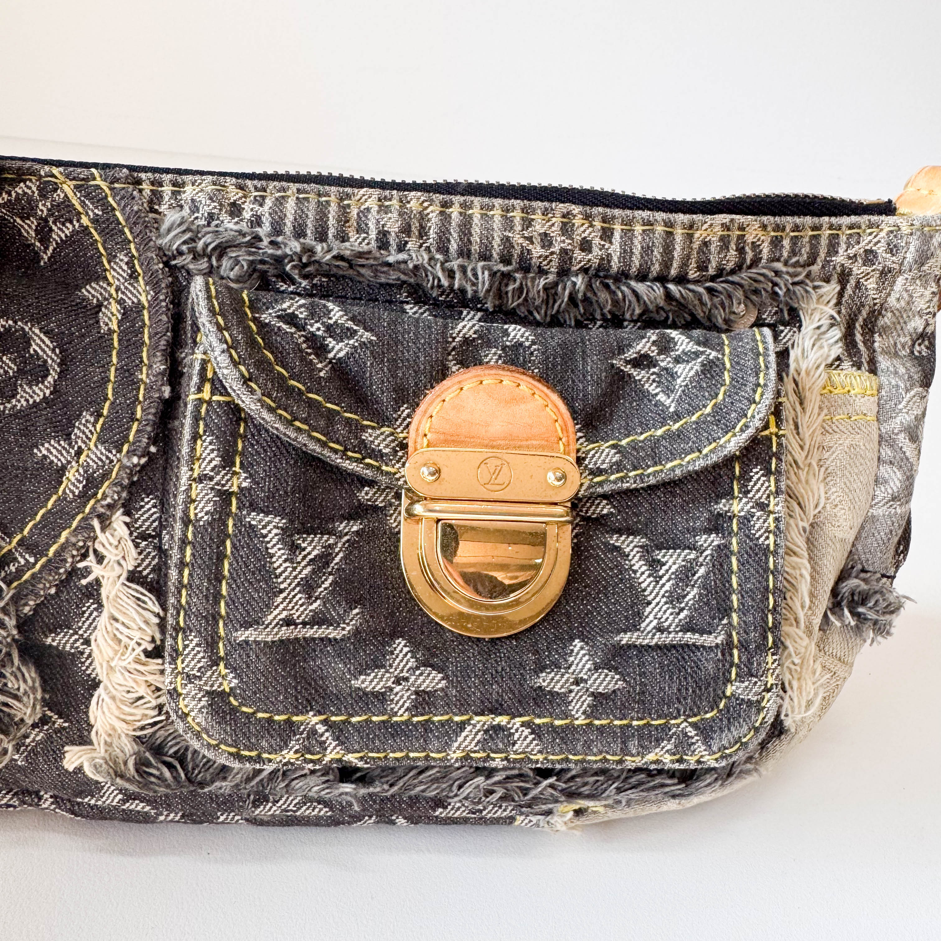 Monogram Denim Patchwork Pochette