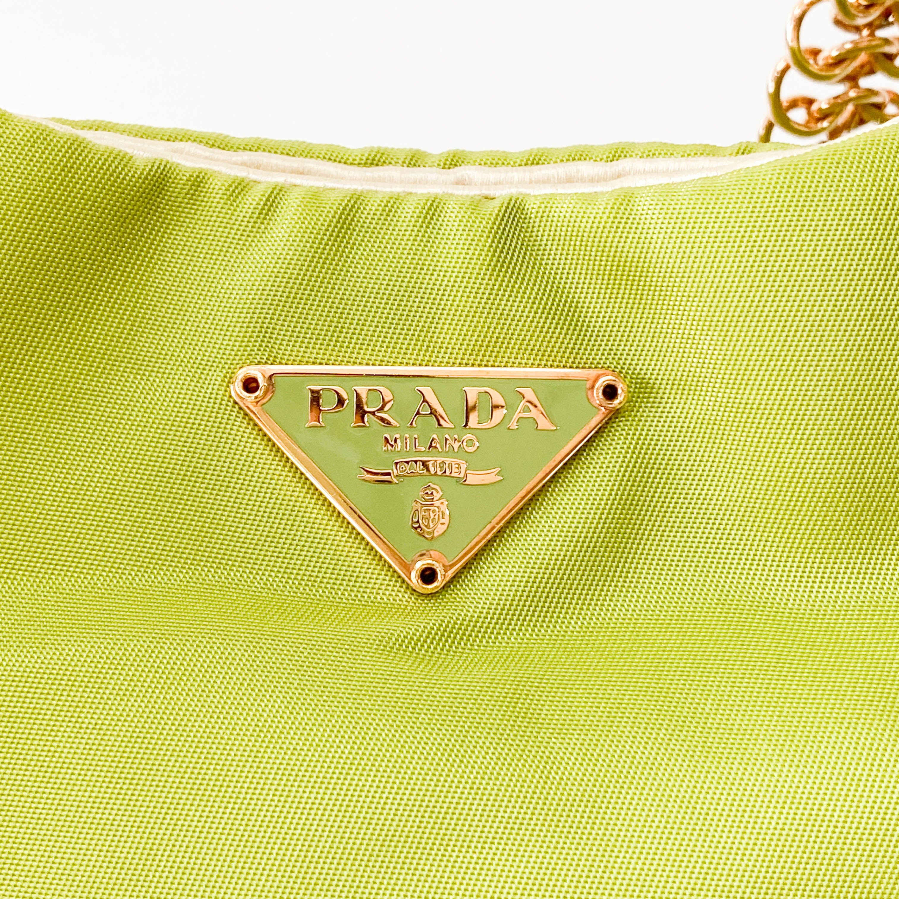 Small Green Nylon Shoulder Bag