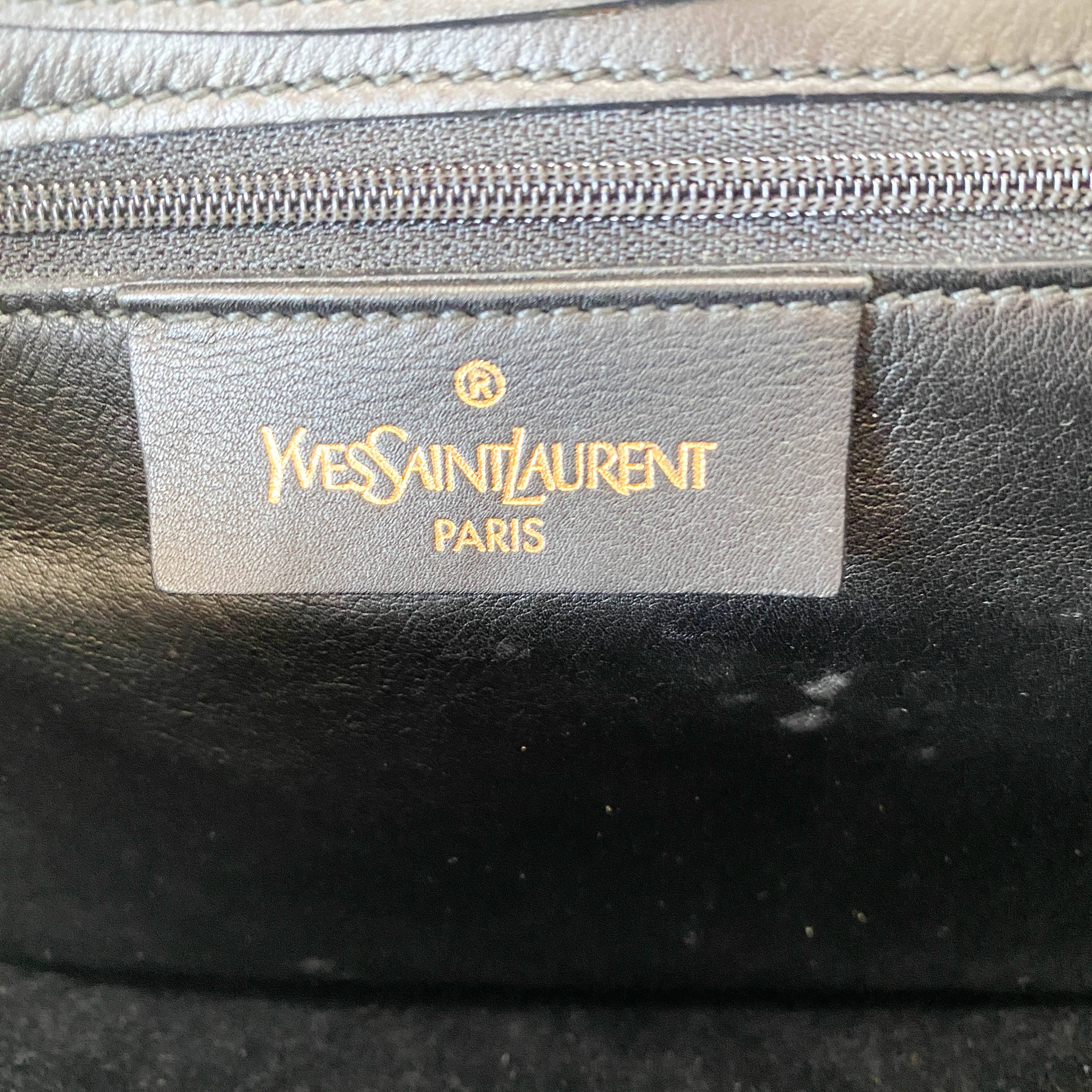Archive YSL Black Cashmere Shoulder Bag