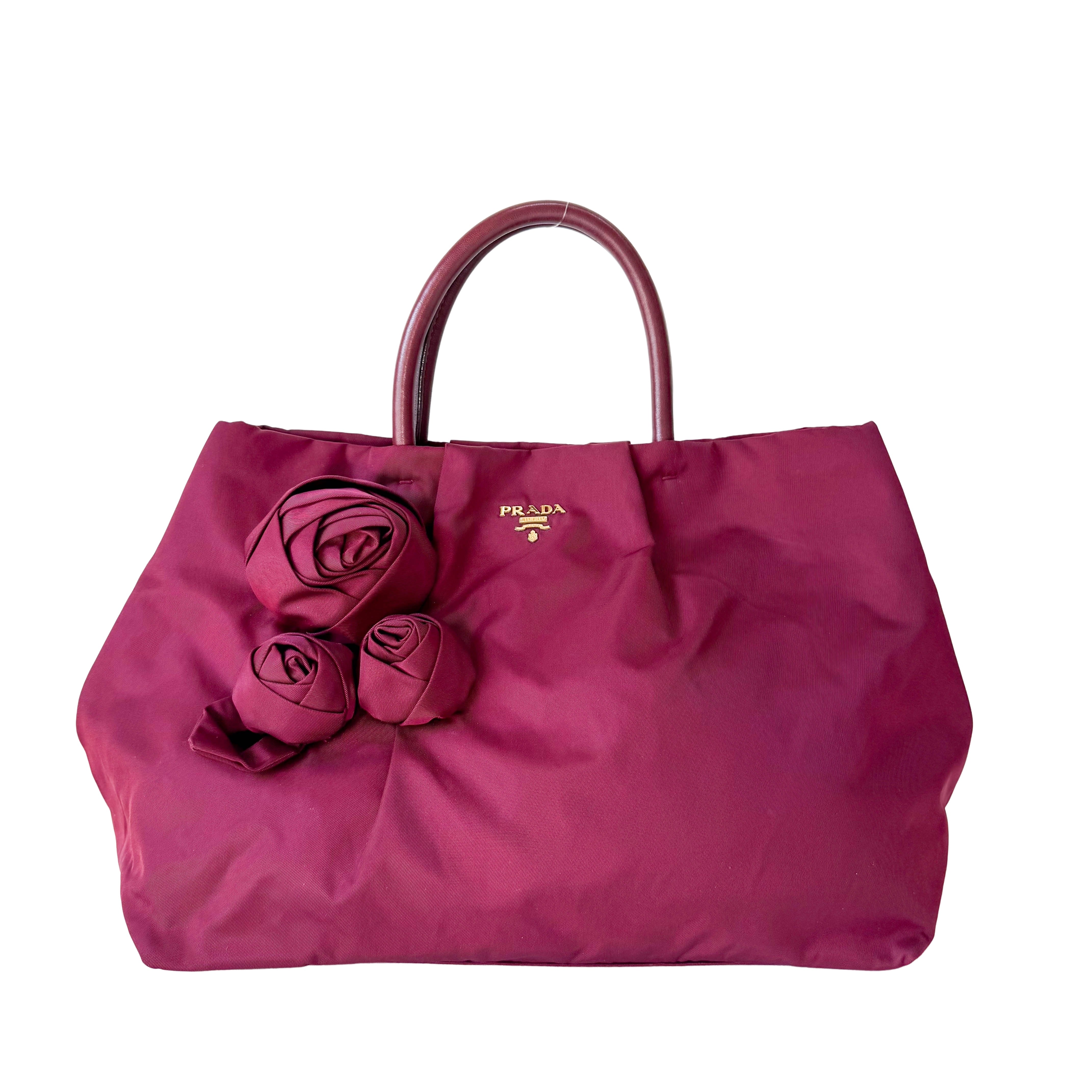Burgundy Satin Handbag