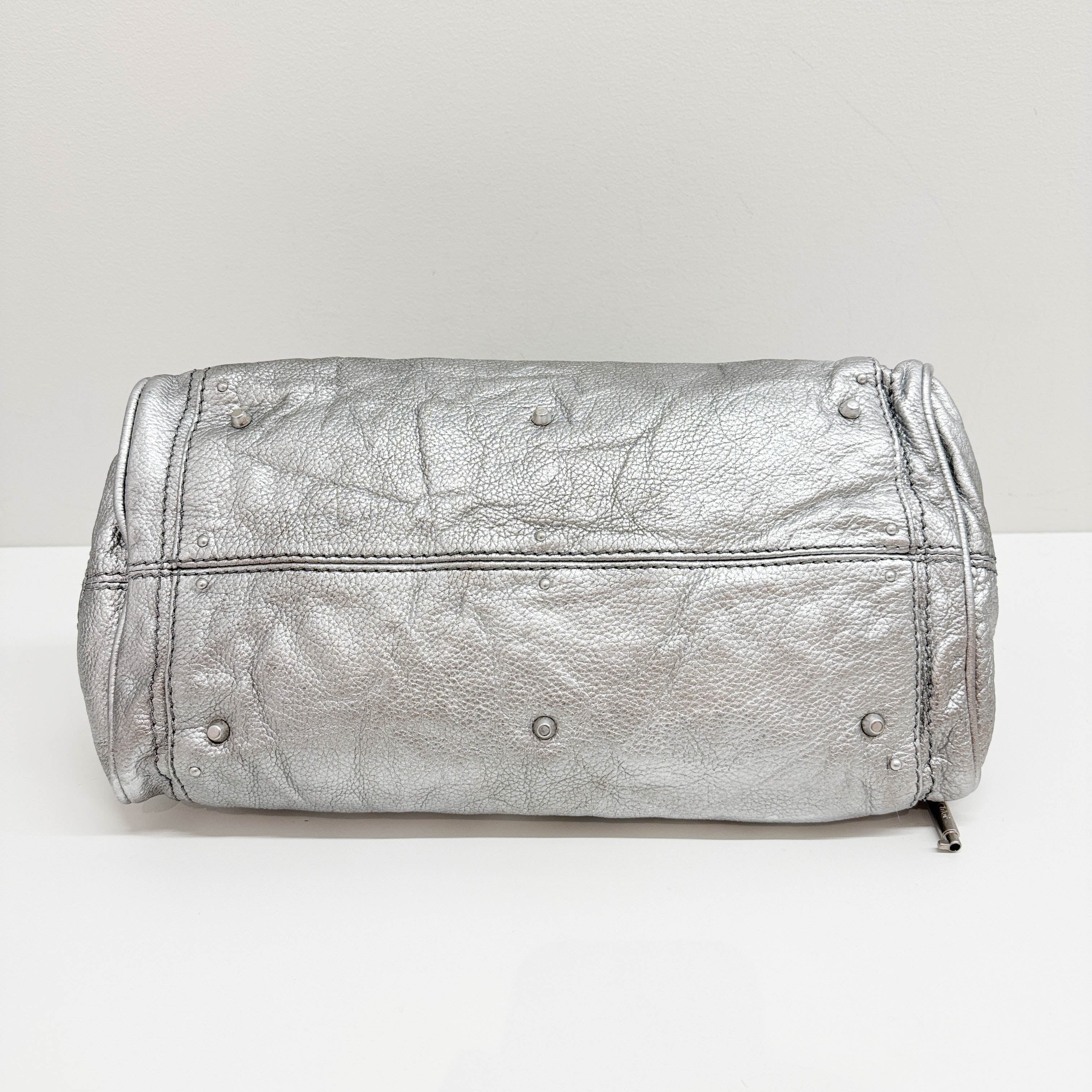 Paddington Silver Leather Shoulder Bag