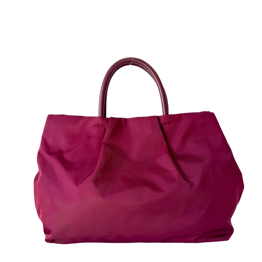 Burgundy Satin Handbag
