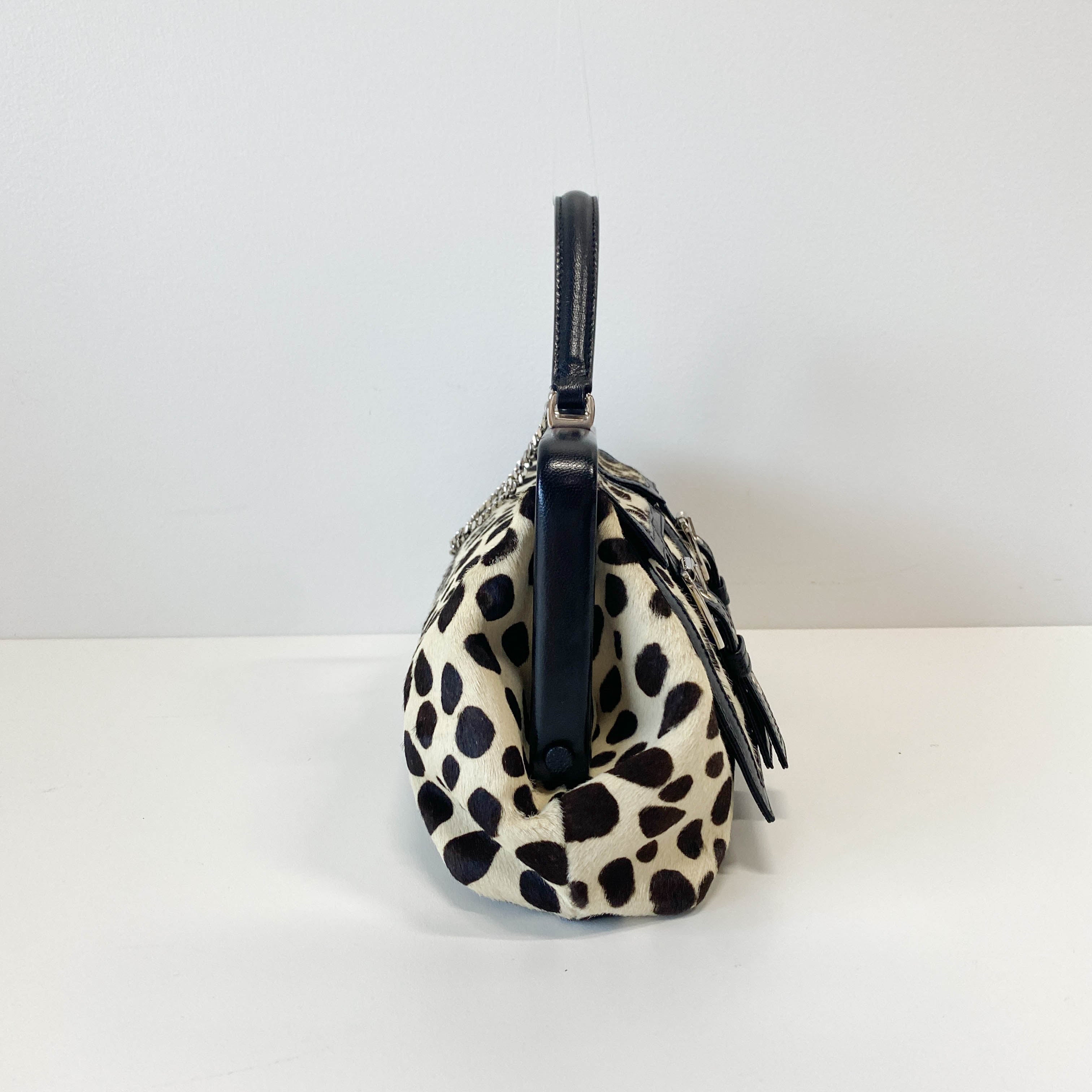 Brown Pony Hair Top Handle Bag