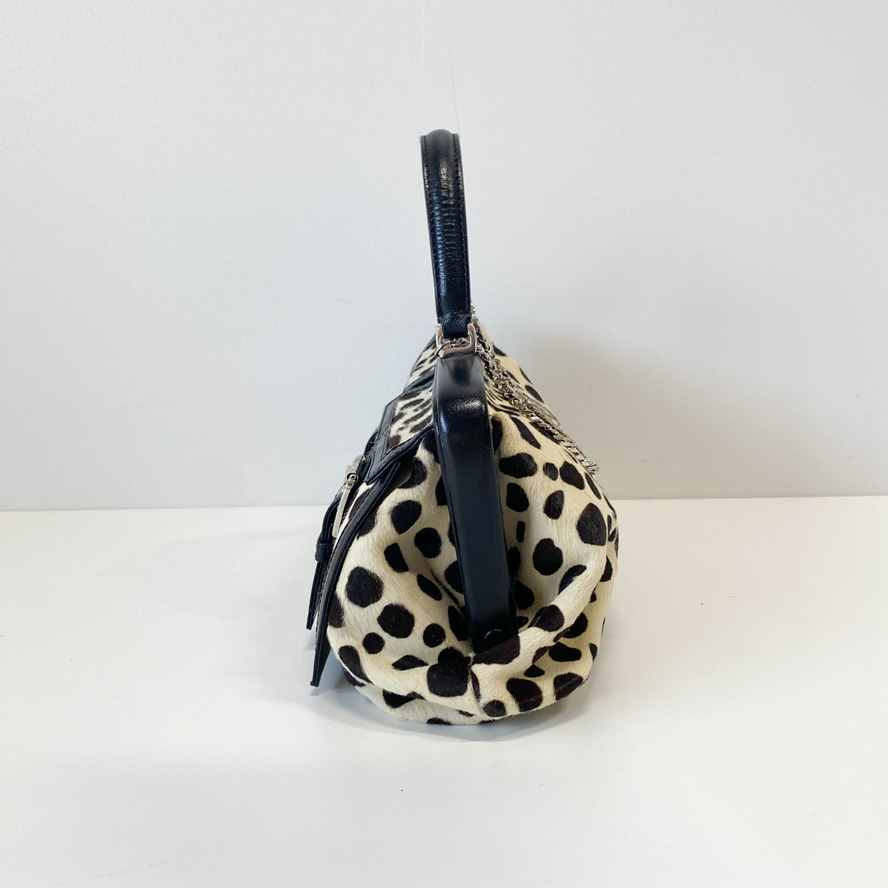 Brown Pony Hair Top Handle Bag