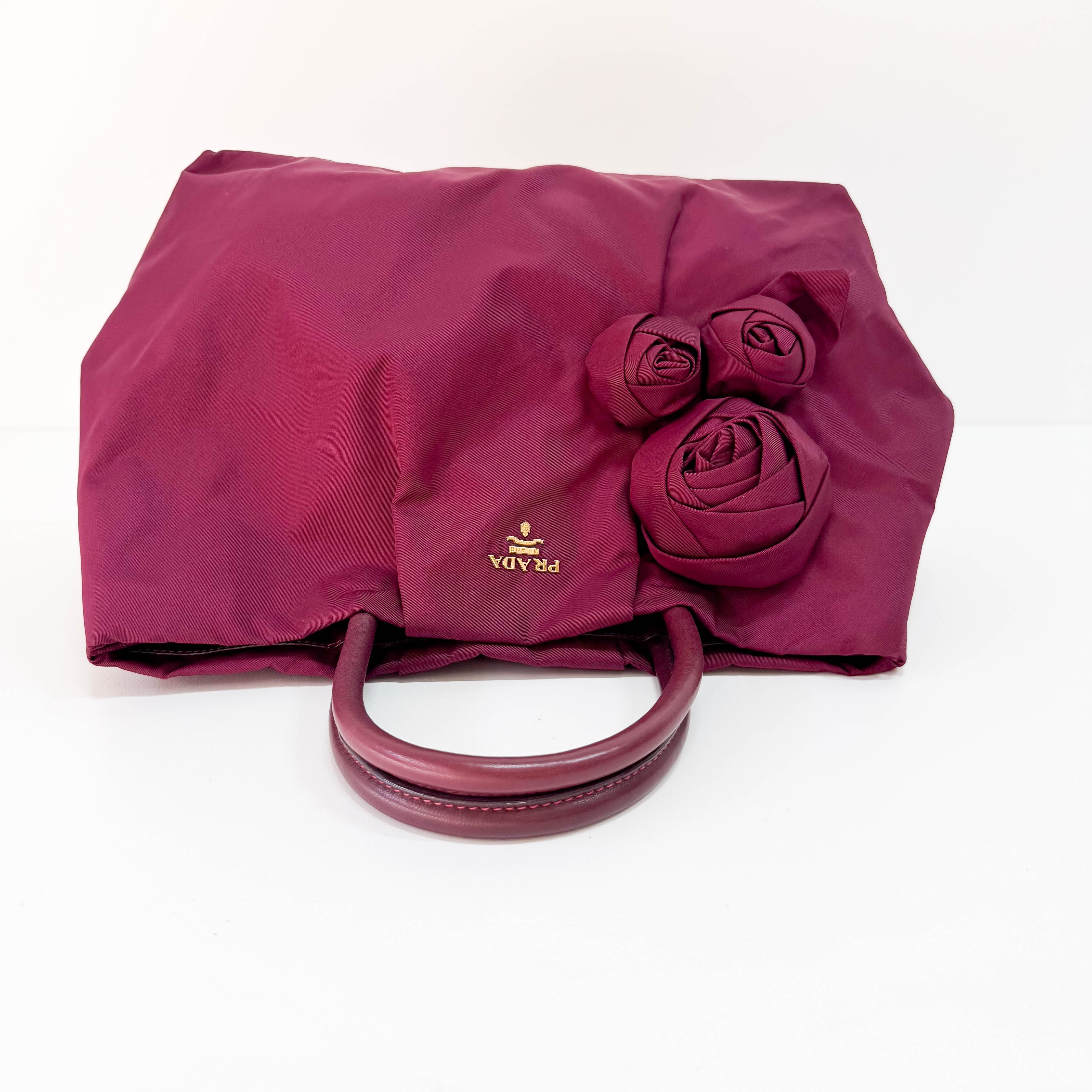 Burgundy Satin Handbag
