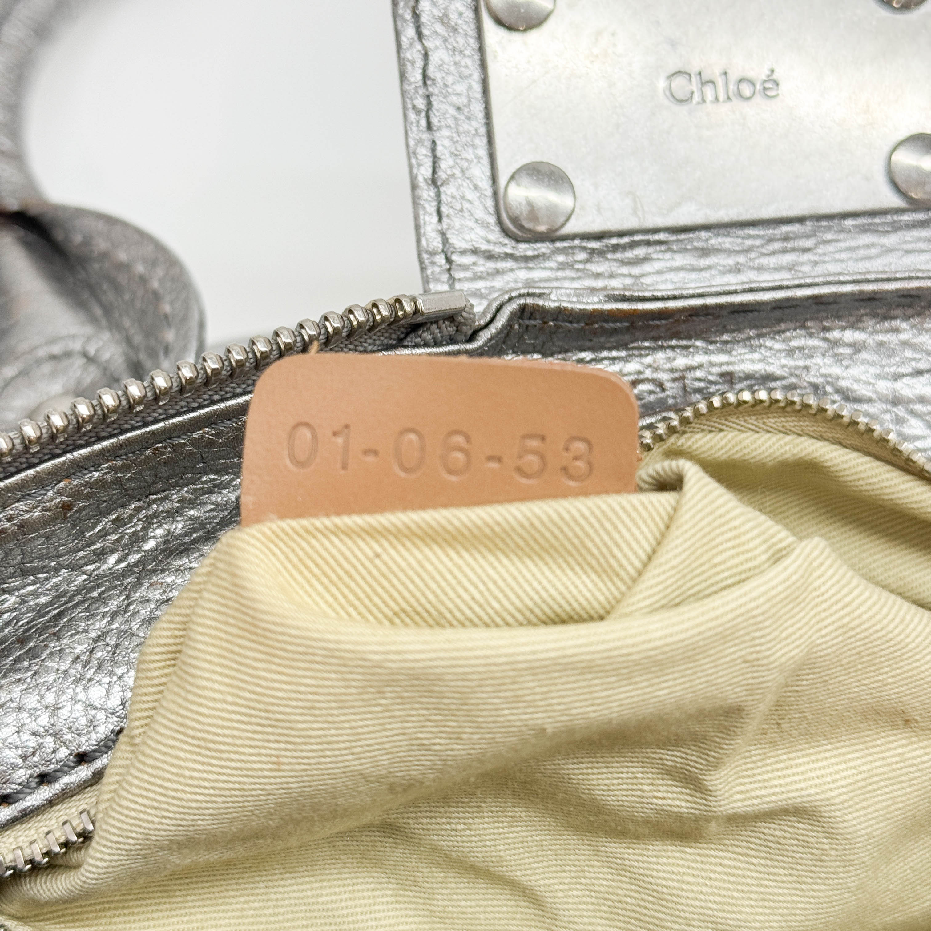 Paddington Silver Leather Shoulder Bag