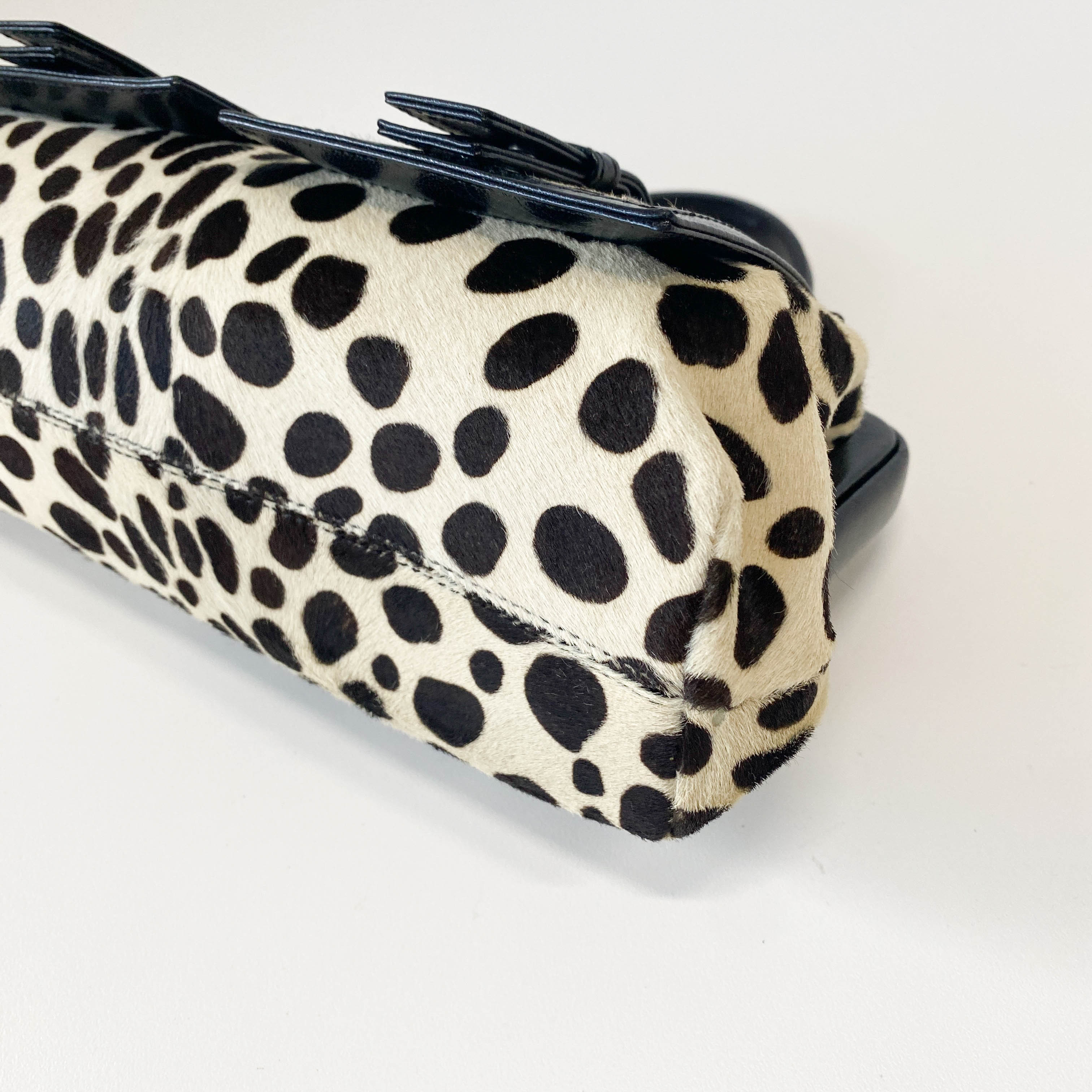 Brown Pony Hair Top Handle Bag