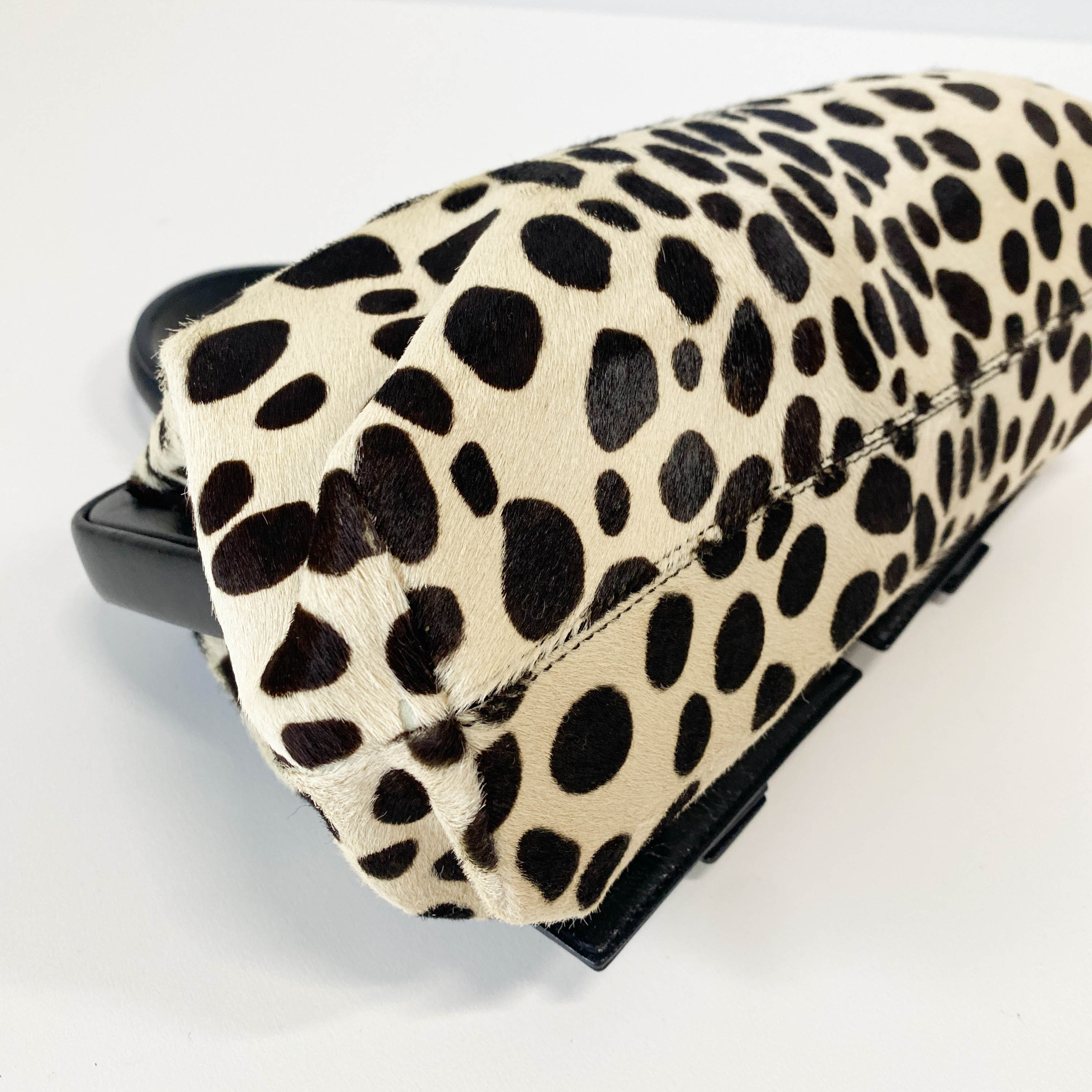 Brown Pony Hair Top Handle Bag