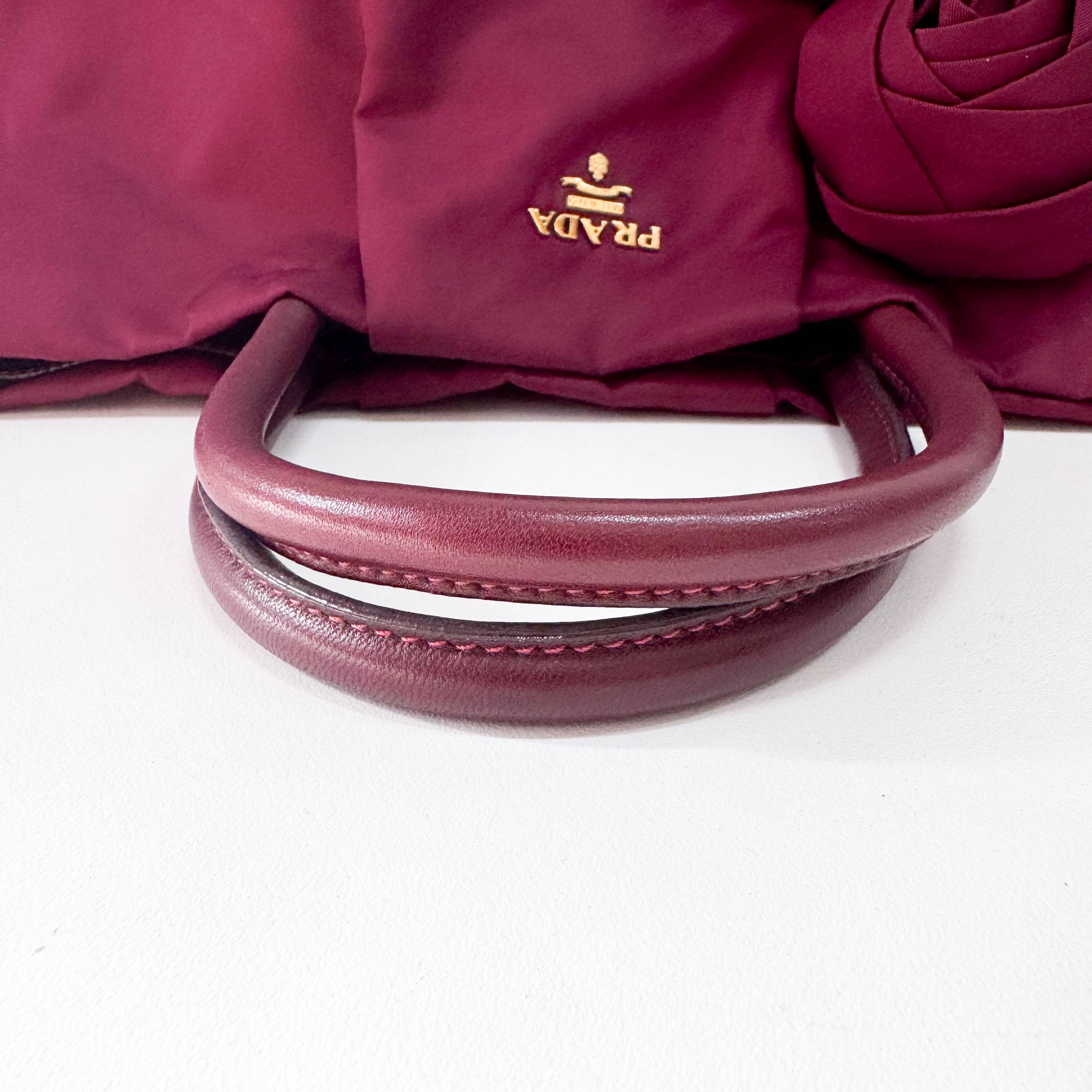 Burgundy Satin Handbag