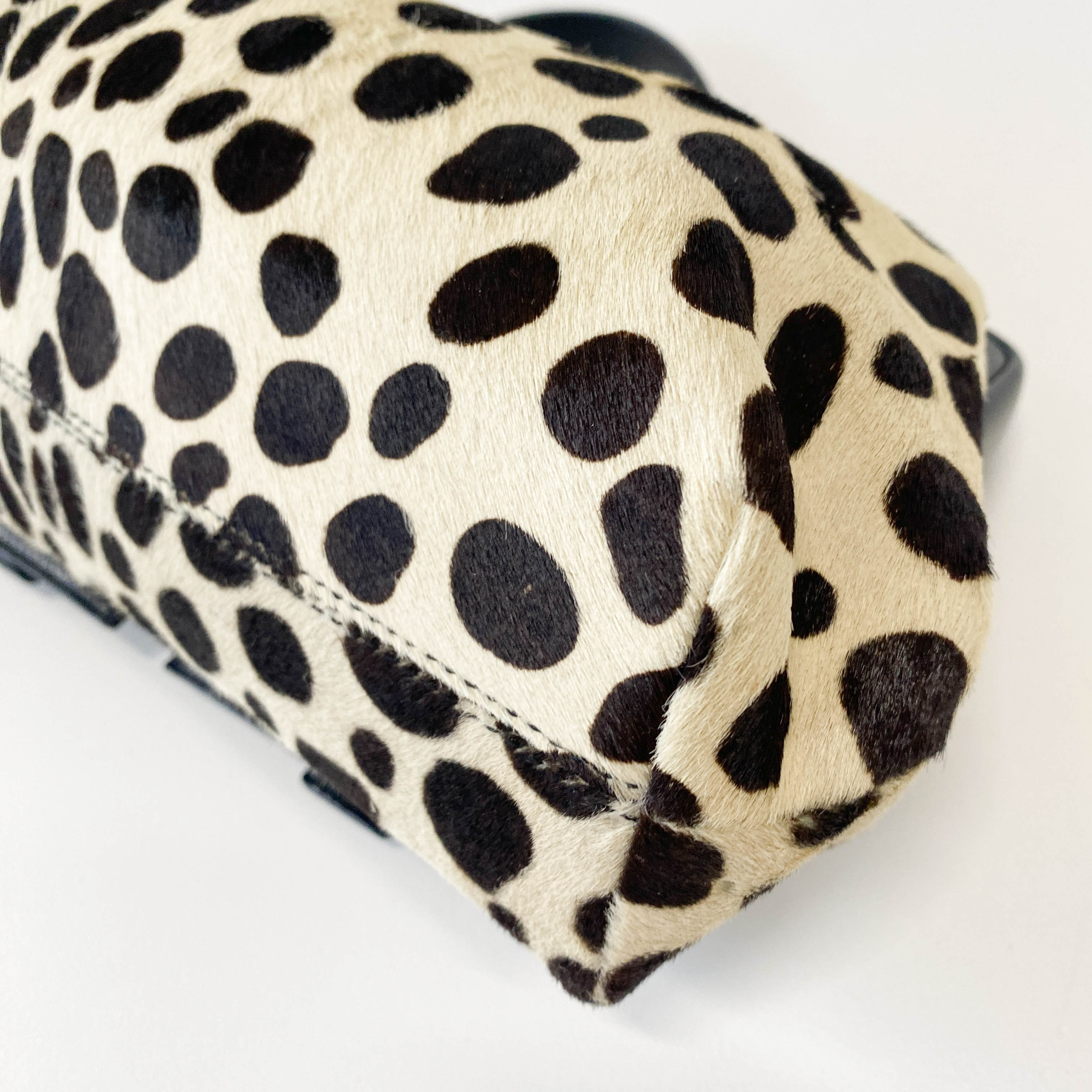 Brown Pony Hair Top Handle Bag