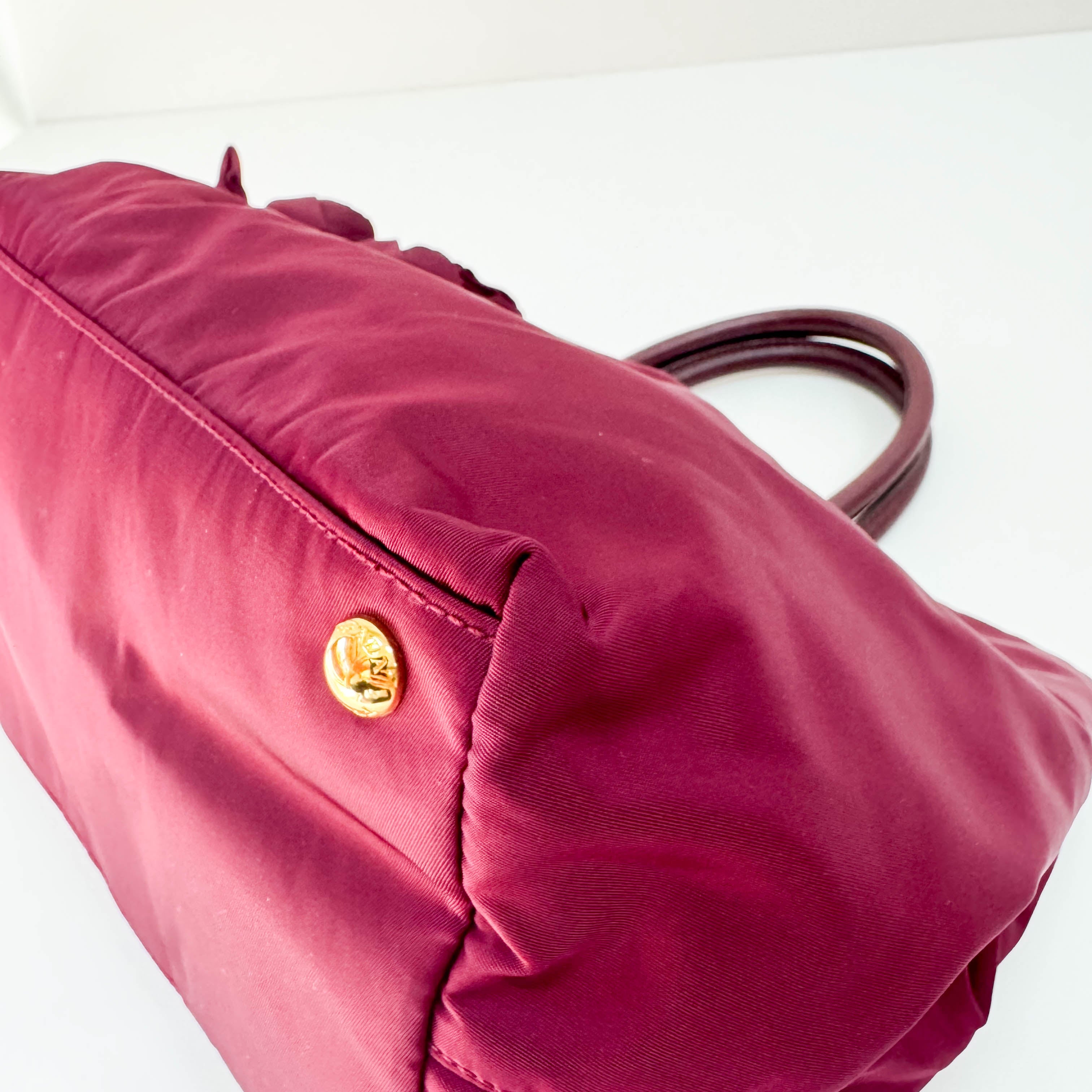 Burgundy Satin Handbag