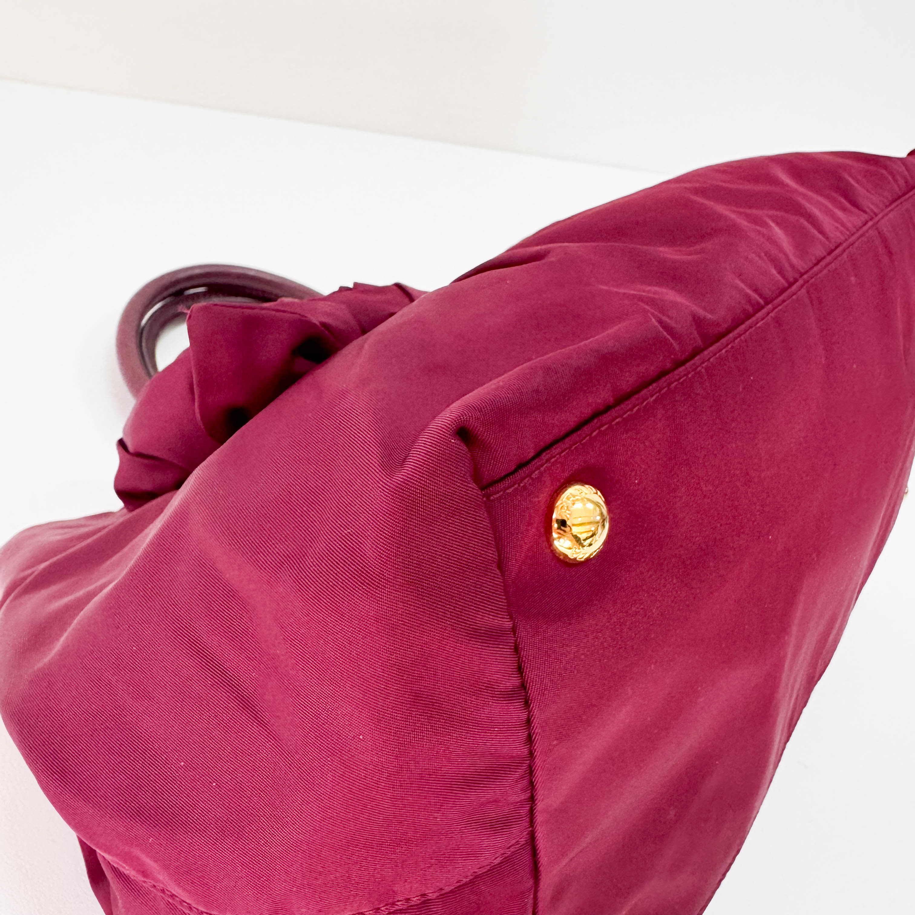 Burgundy Satin Handbag