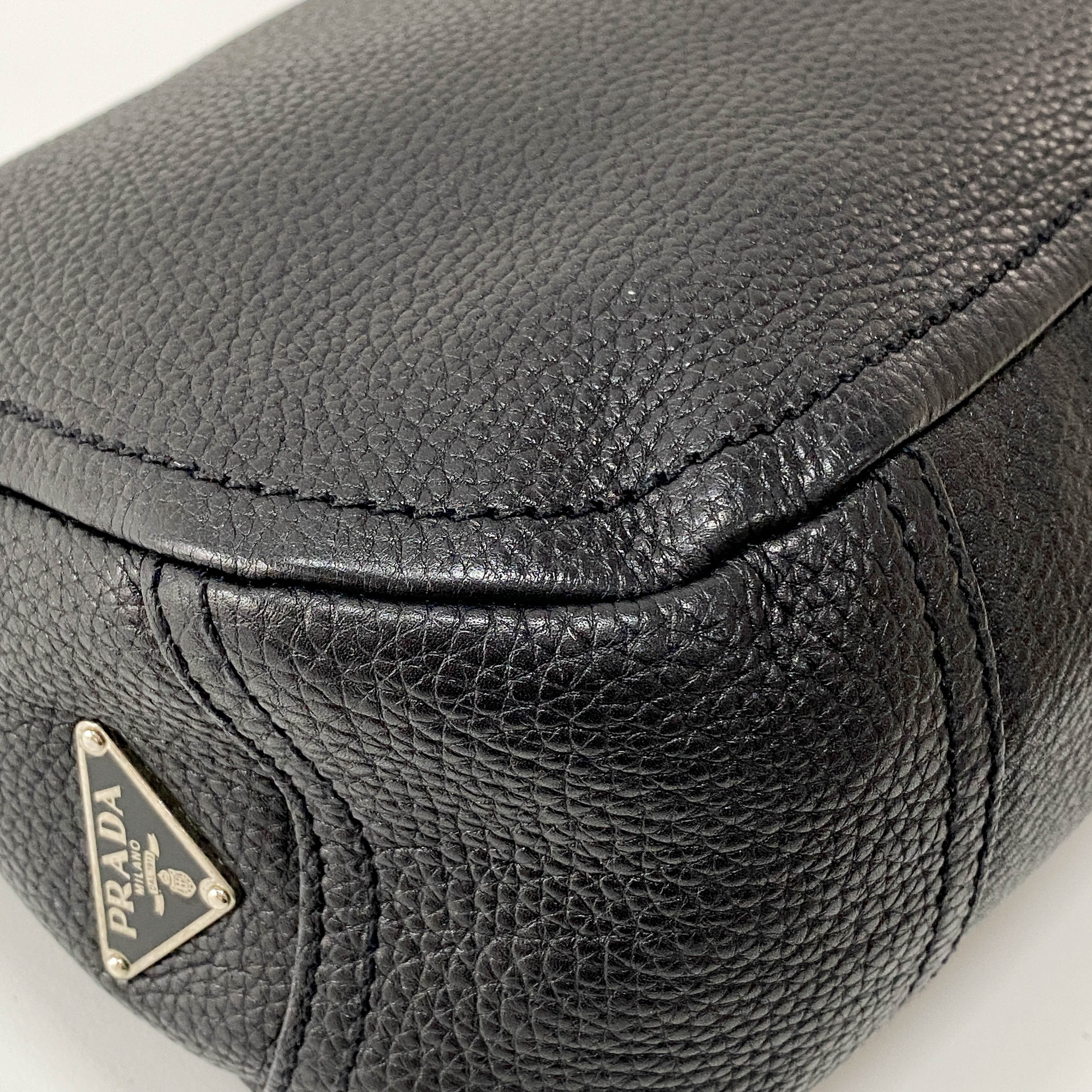 Leather Black Hobo Shoulder Bag