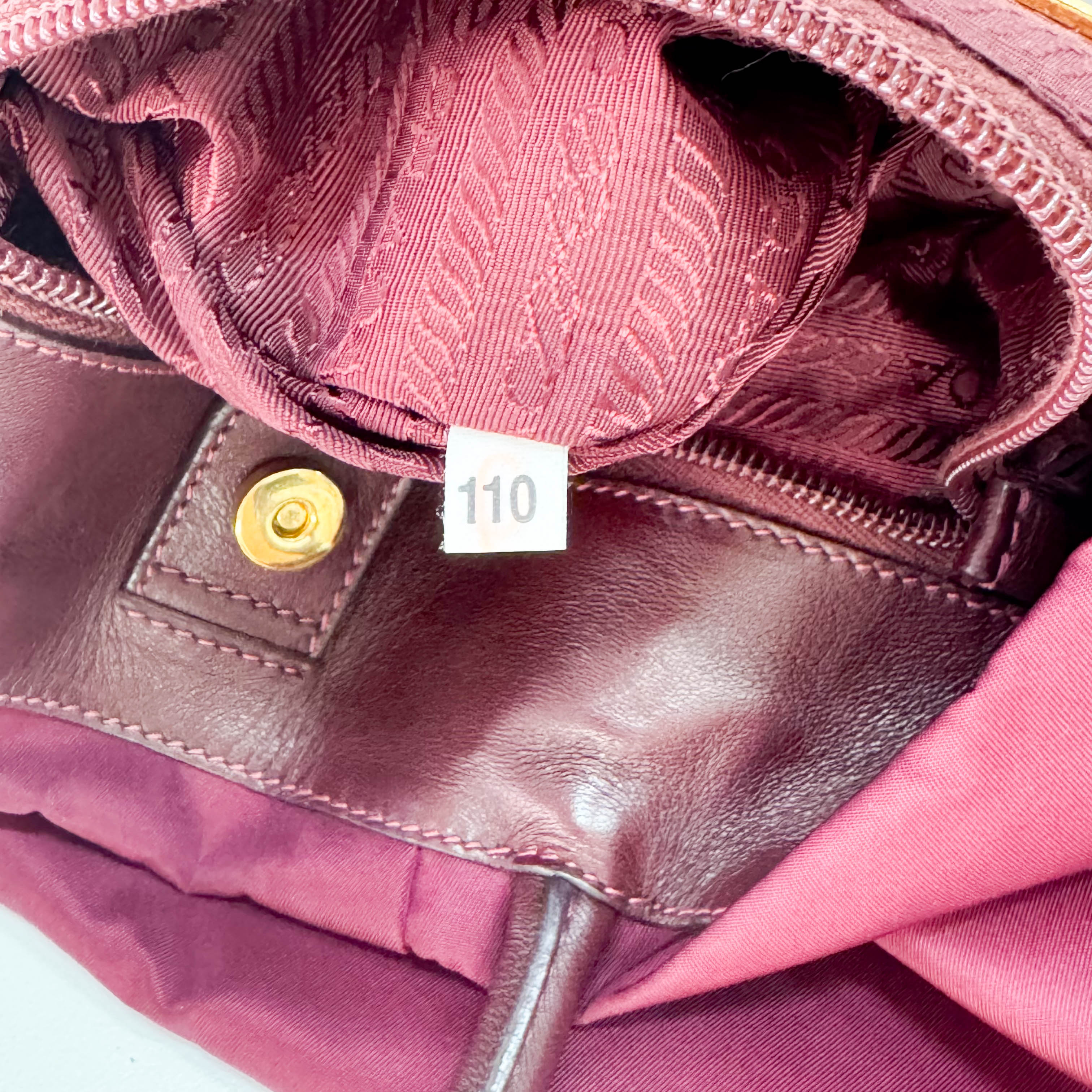 Burgundy Satin Handbag