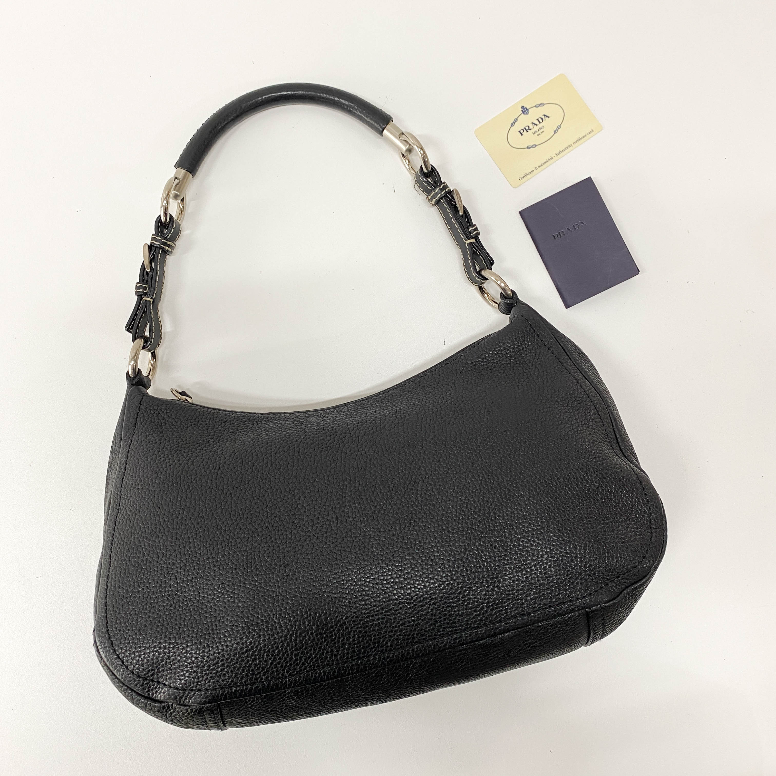 Leather Black Hobo Shoulder Bag