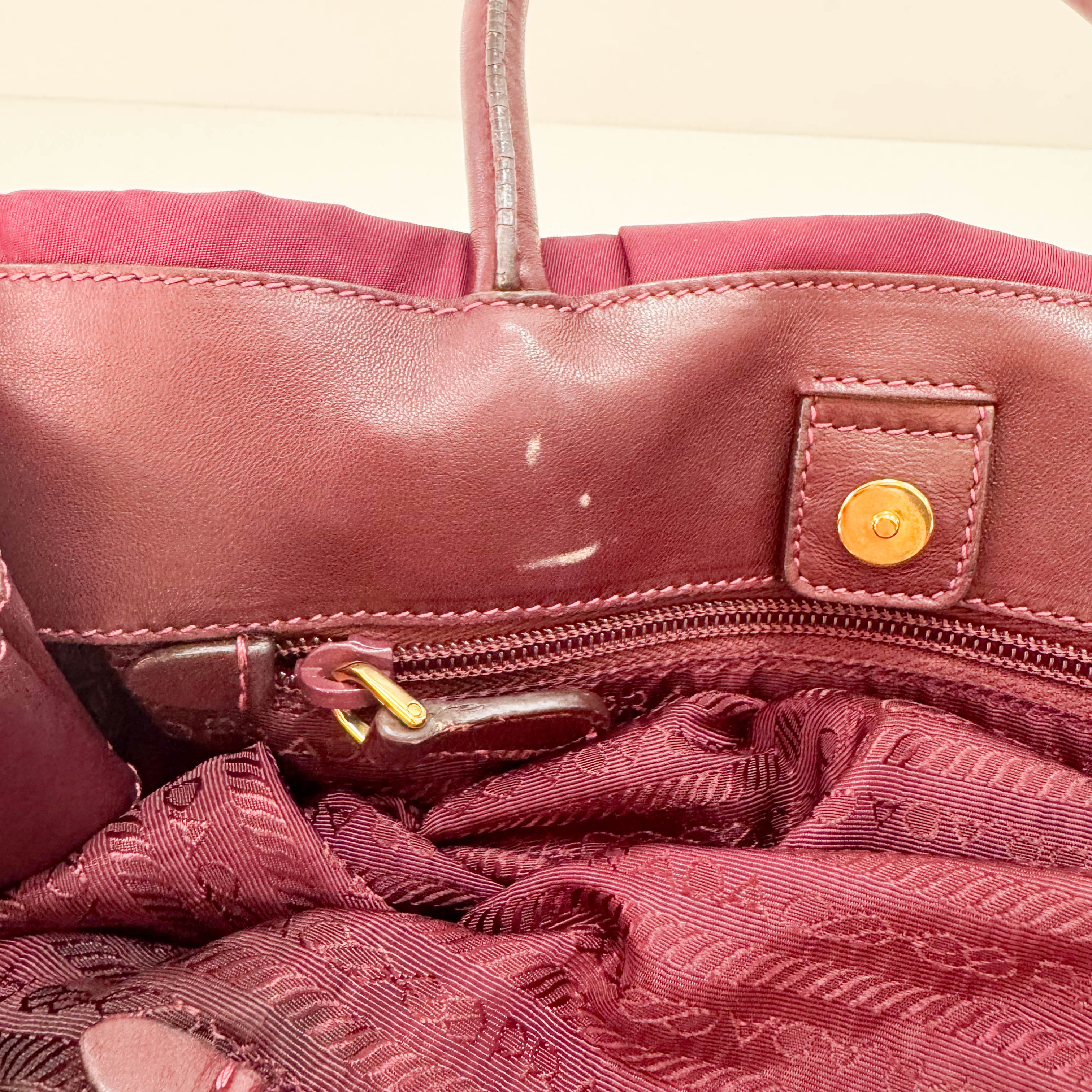 Burgundy Satin Handbag
