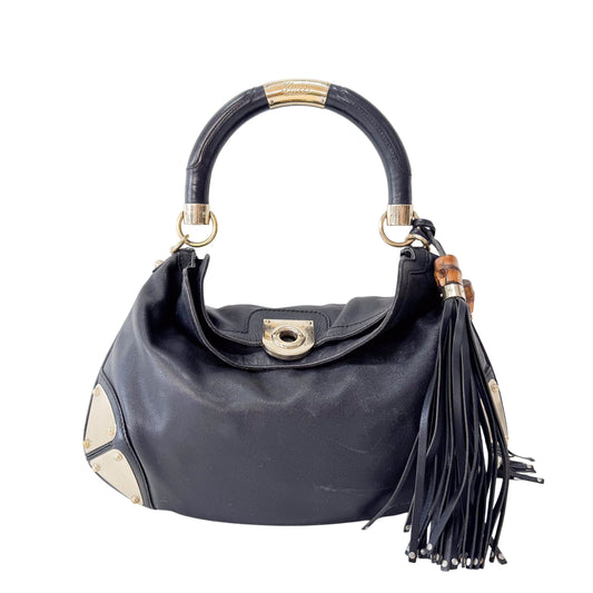 Black Leather Shoulder Bag