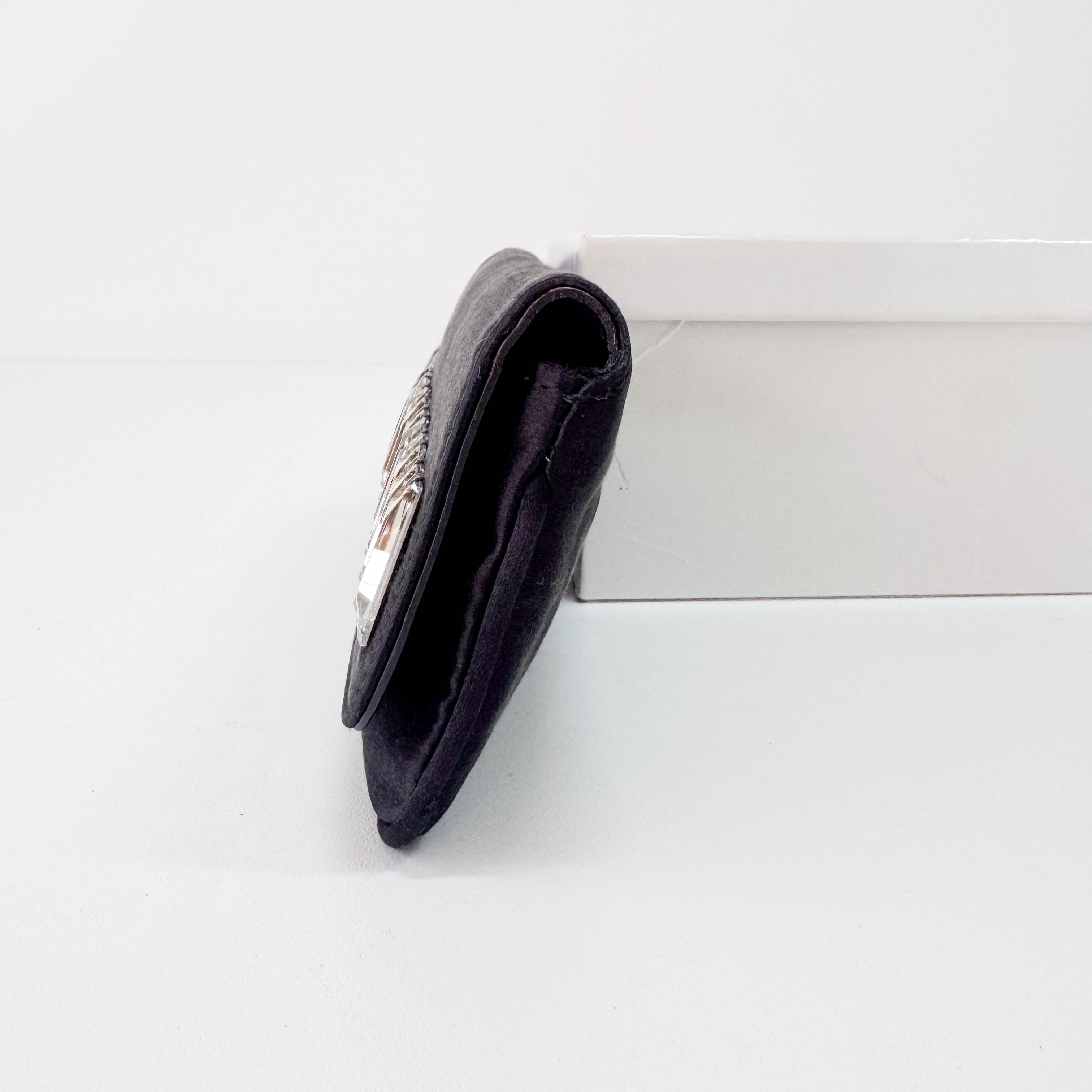 Rhinestone Satin Clutch