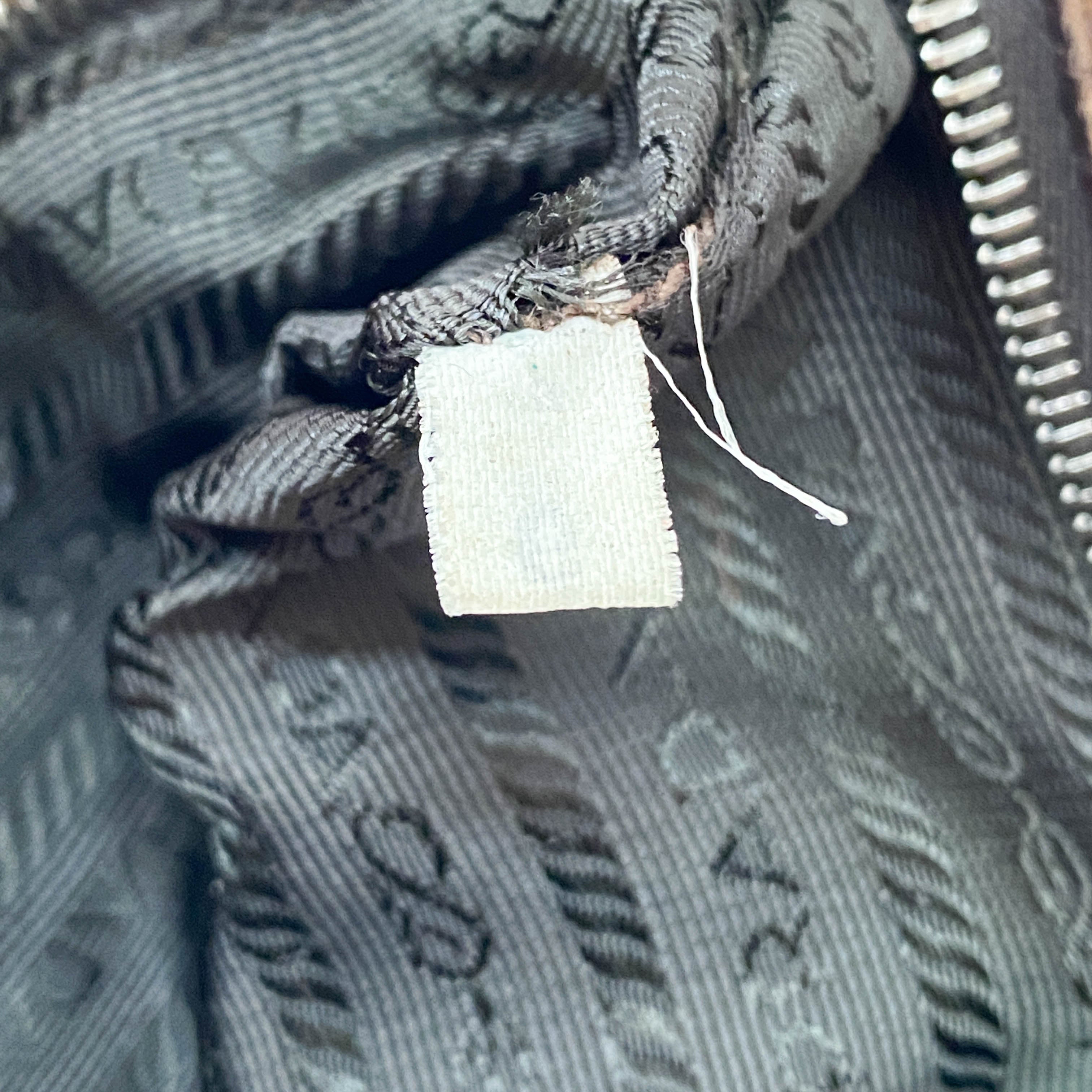 Brown Ostrich Embossed Leather Shoulder Bag