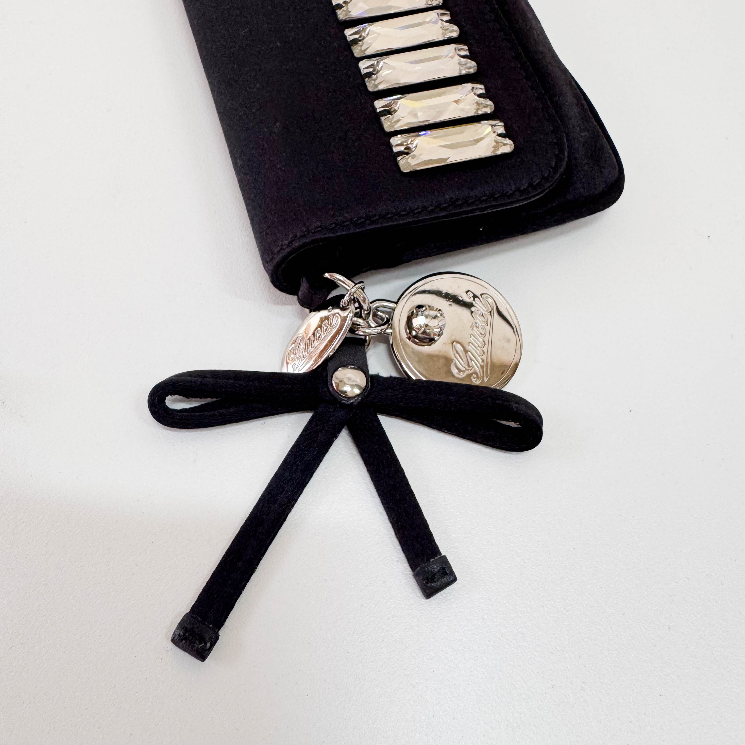 Rhinestone Satin Clutch