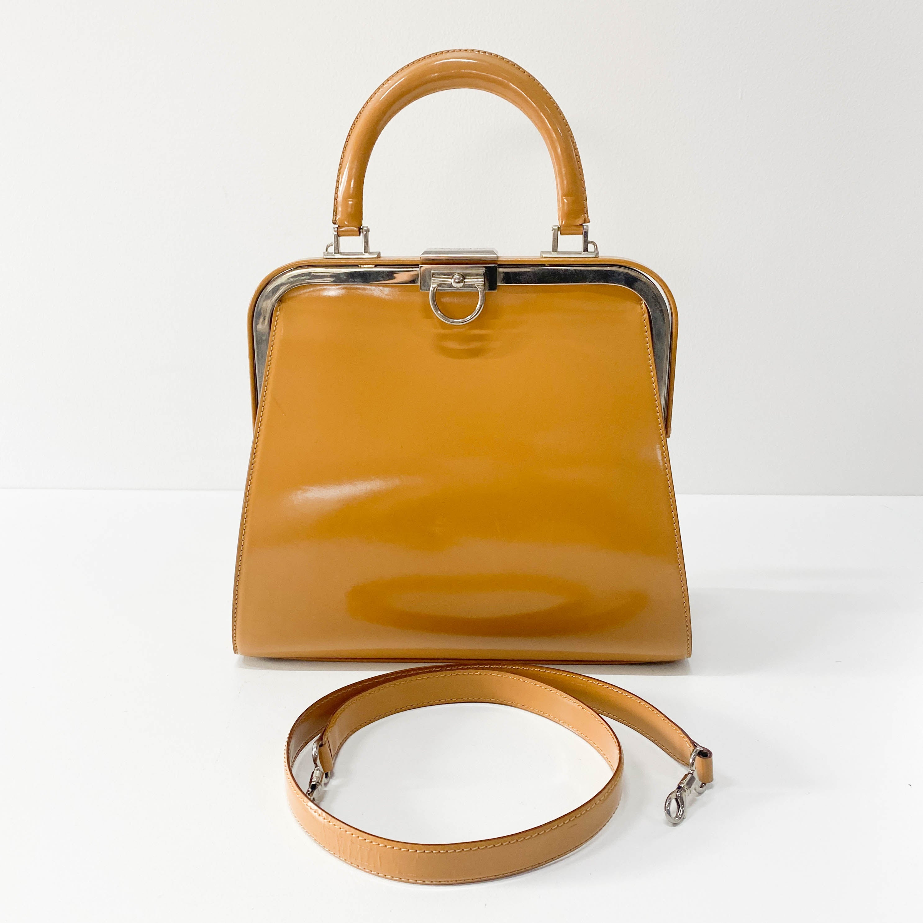 Brown Patent Leather Bag