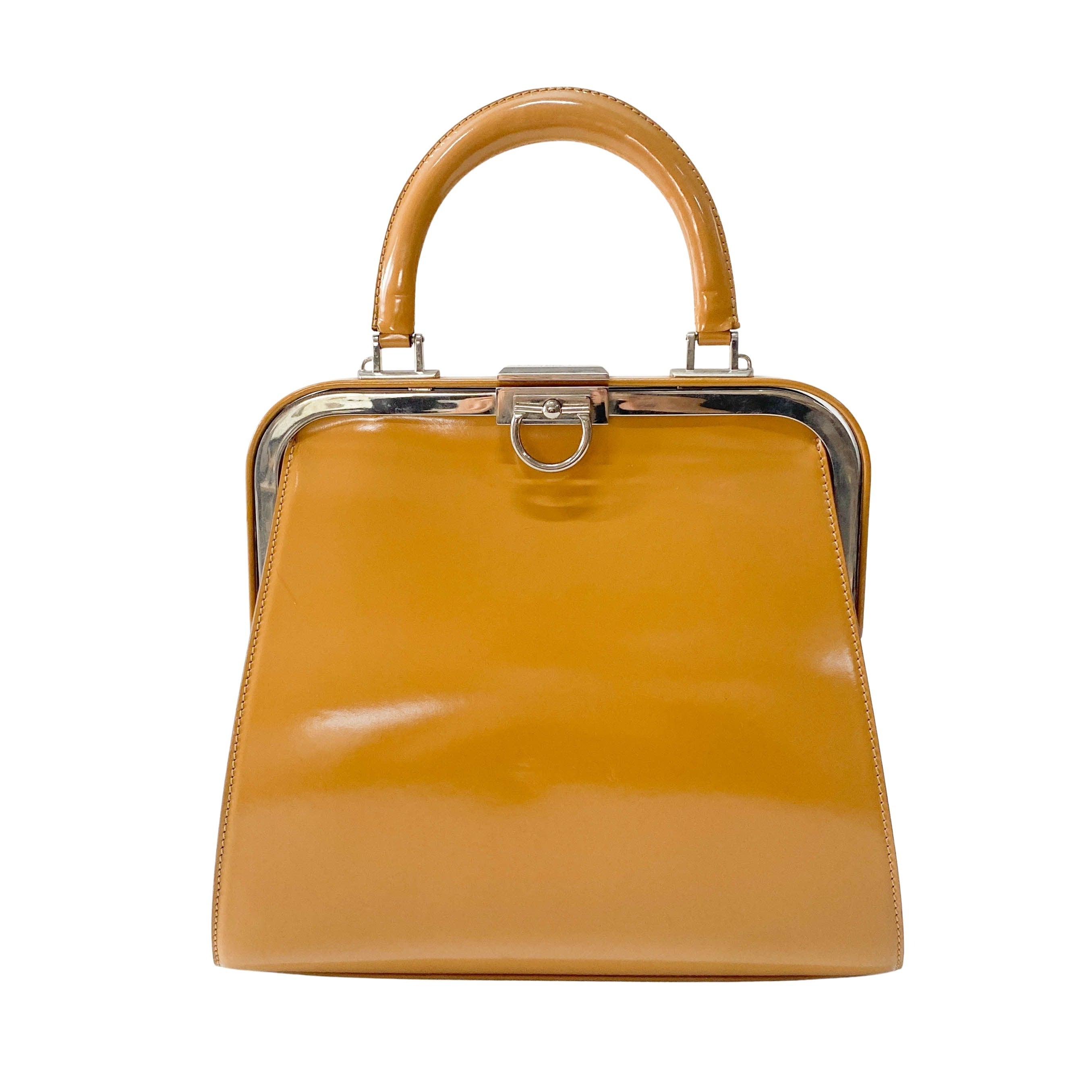 Brown Patent Leather Bag