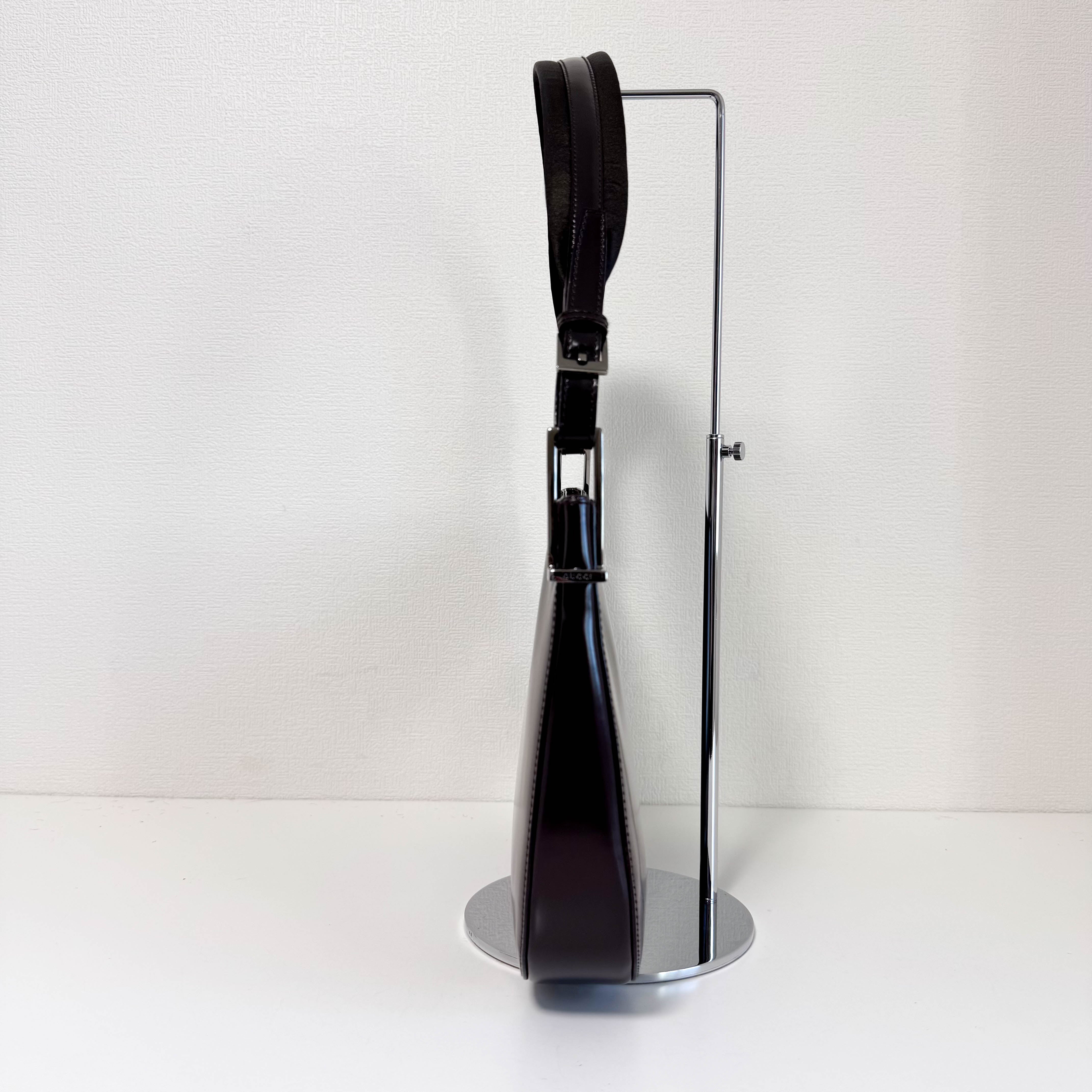 Brown Patent Leather Shoulder Bag