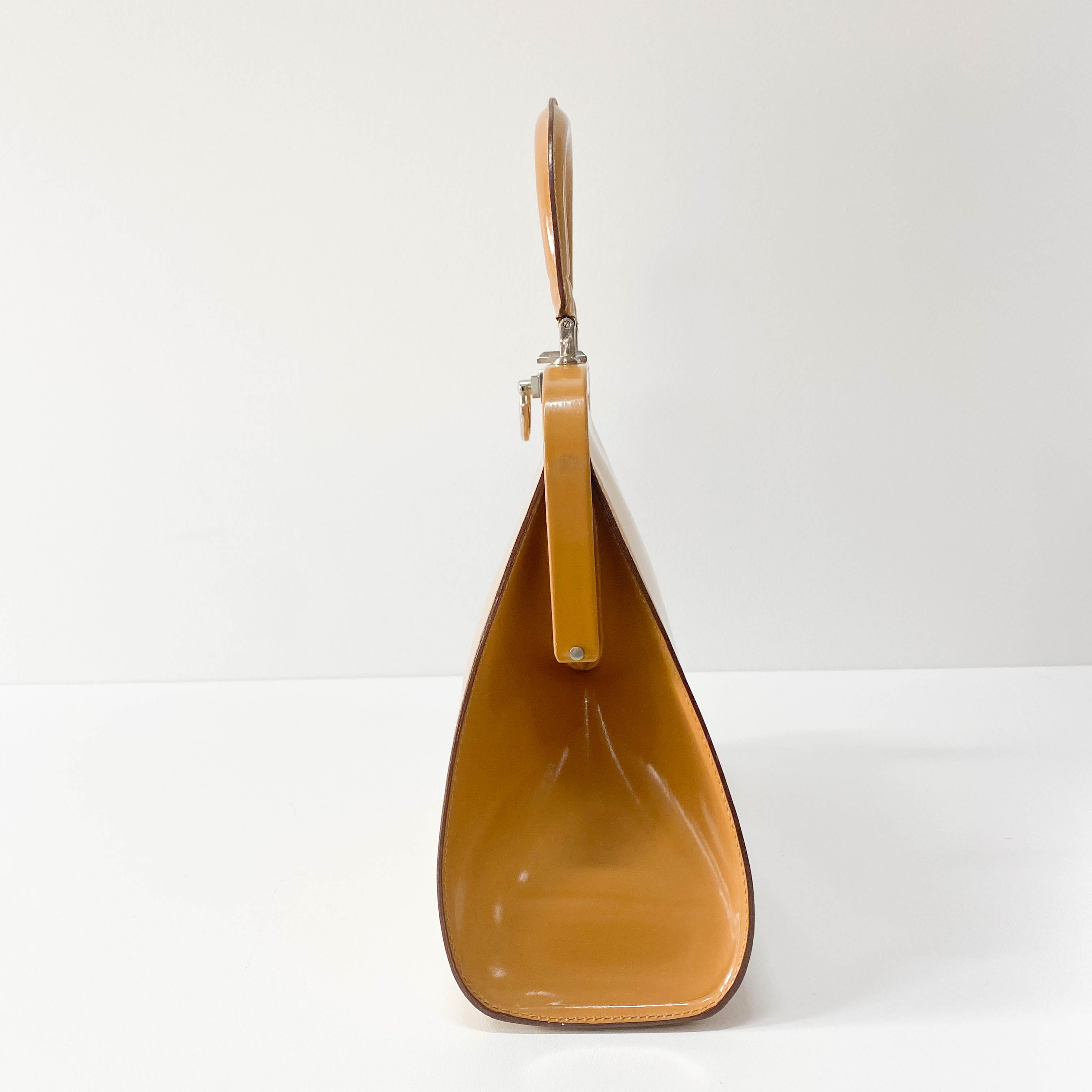 Brown Patent Leather Bag